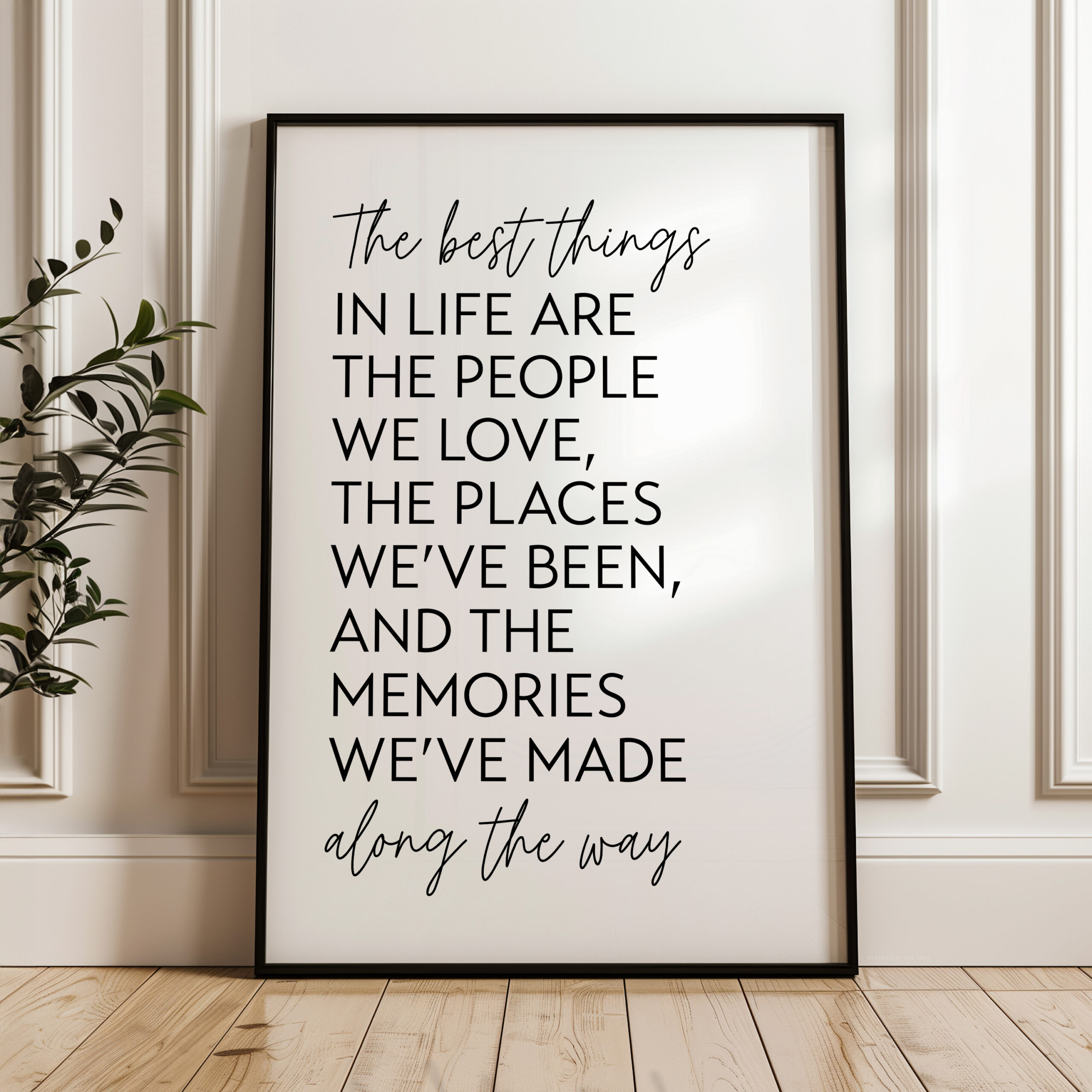 The Best Things in Life Print, Inspirational Quote Art, Minimalist Decor, Family Quote, Gift - Image 11
