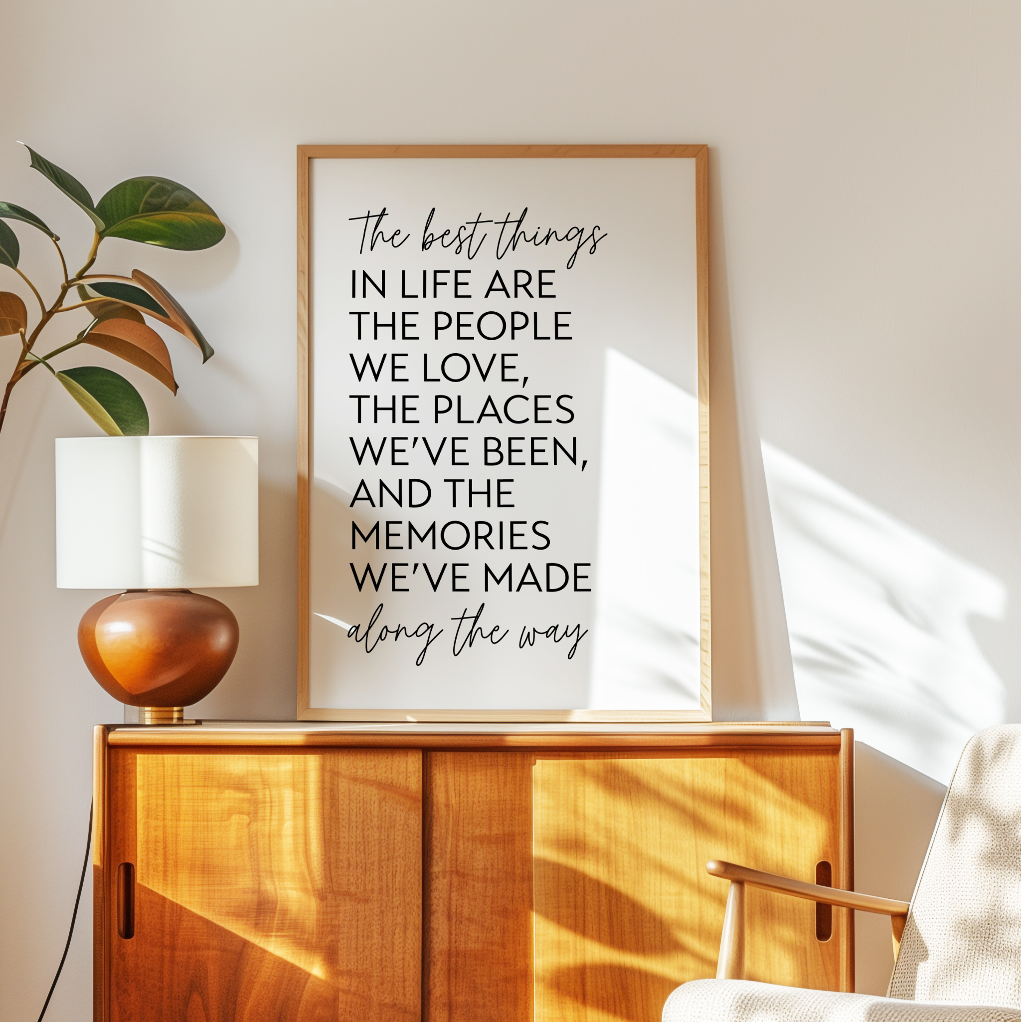The Best Things in Life Print, Inspirational Quote Art, Minimalist Decor, Family Quote, Gift - Image 9