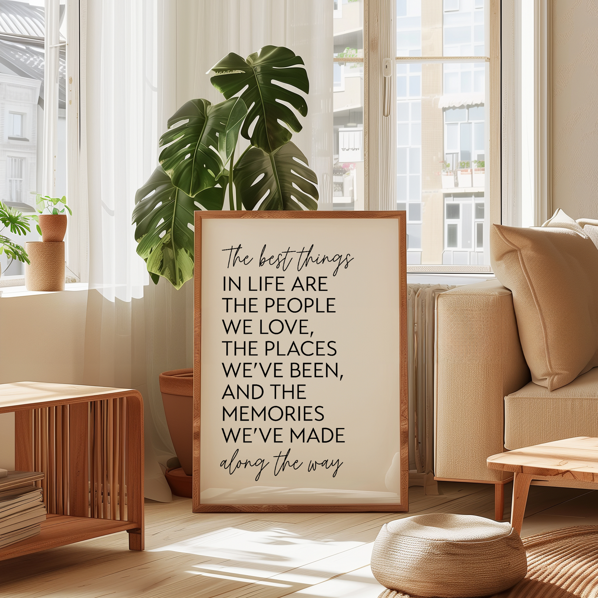 The Best Things in Life Print, Inspirational Quote Art, Minimalist Decor, Family Quote, Gift - Image 6