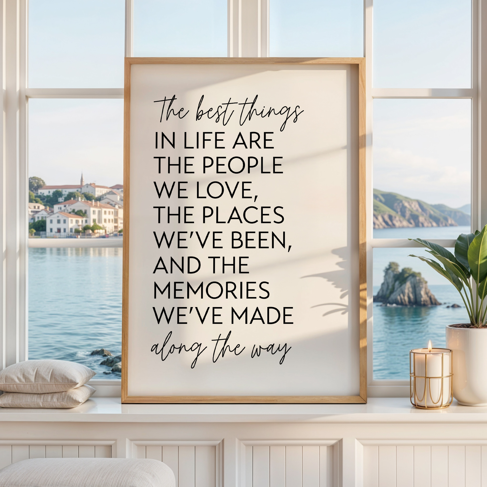 The Best Things in Life Print, Inspirational Quote Art, Minimalist Decor, Family Quote, Gift