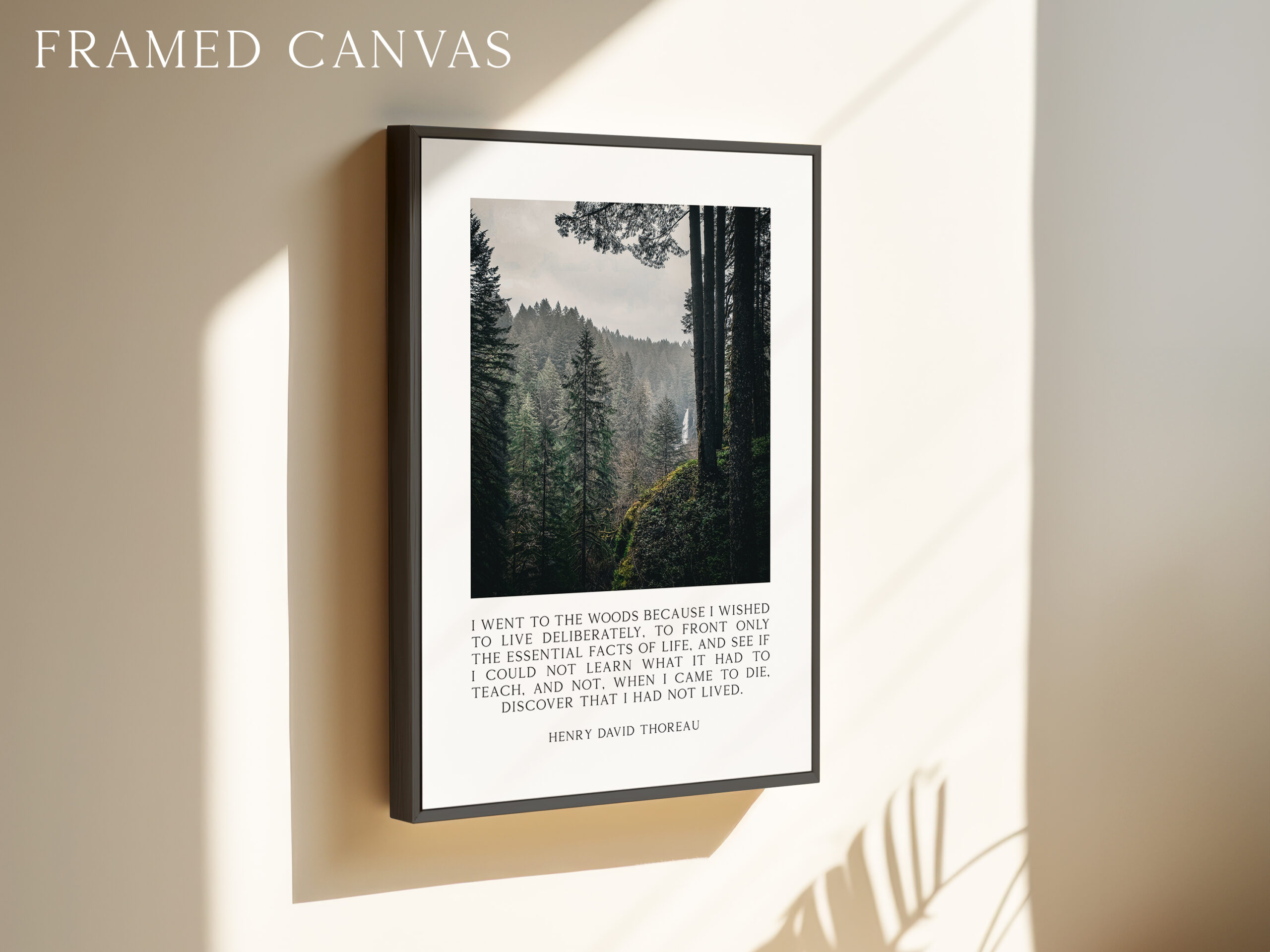 Henry David Thoreau Quote Print, Silver Falls State Park Oregon Photography, Nature Wall Art - Image 3