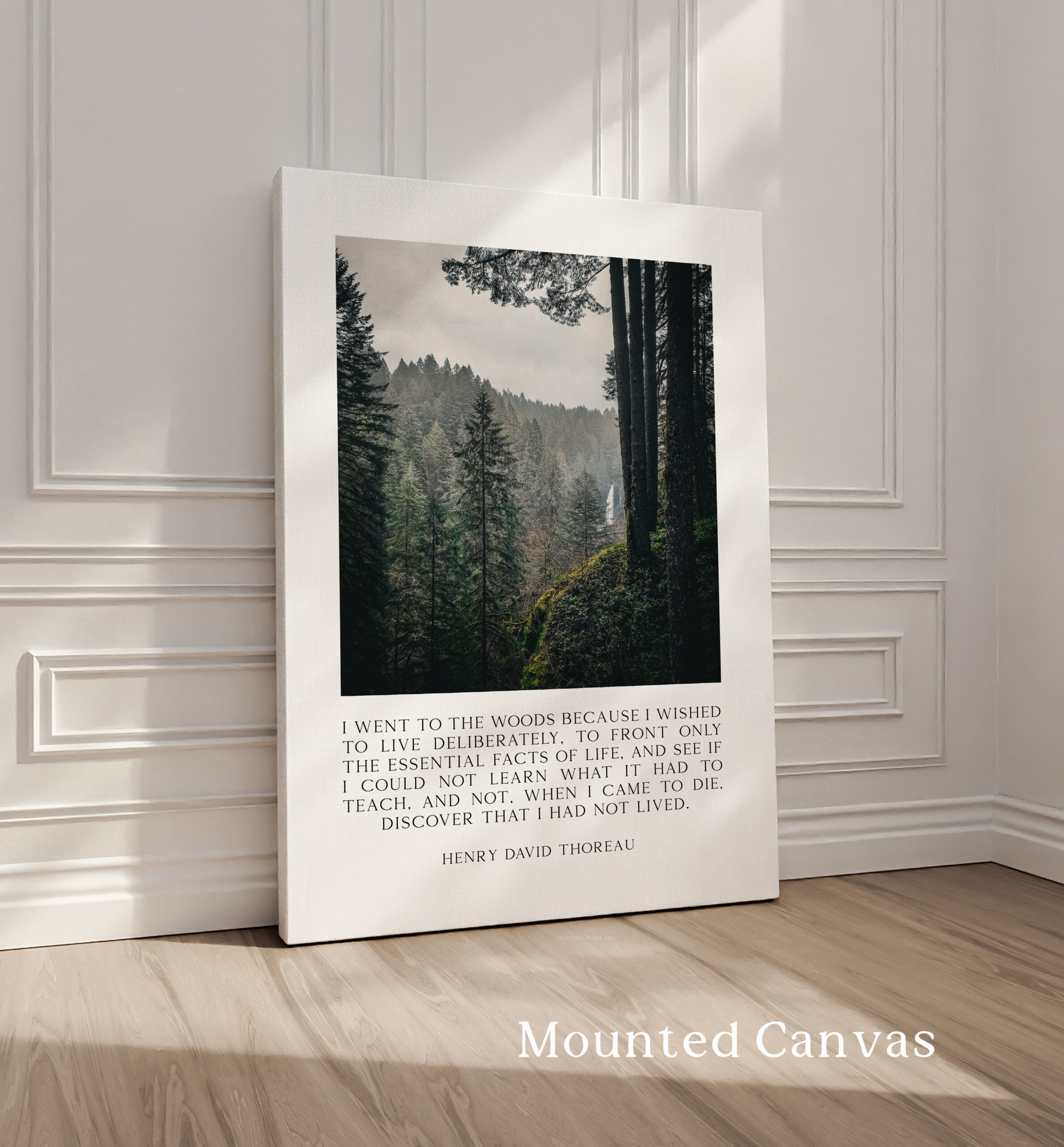 Henry David Thoreau Quote Print, Silver Falls State Park Oregon Photography, Nature Wall Art - Image 2