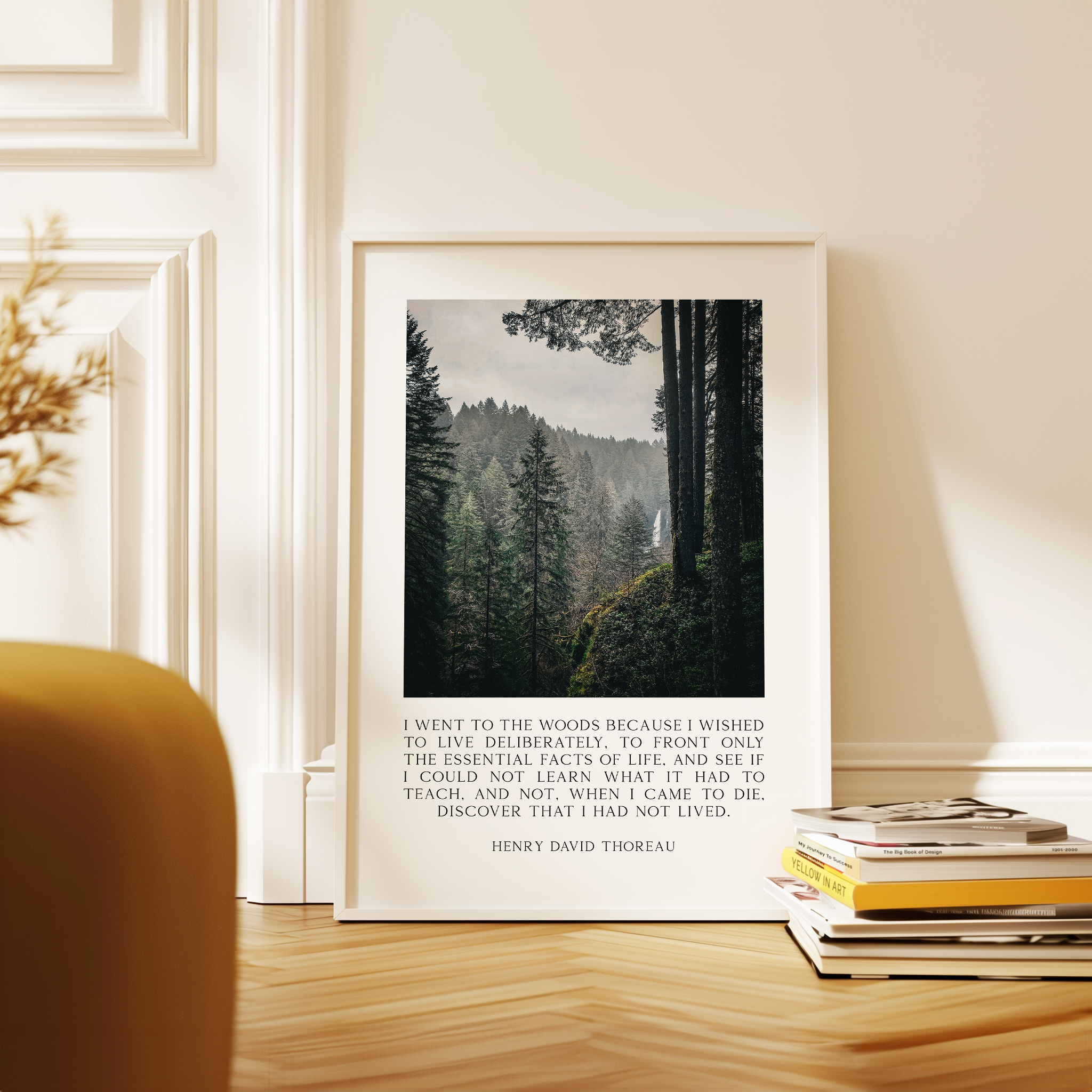 Henry David Thoreau Quote Print, Silver Falls State Park Oregon Photography, Nature Wall Art - Image 11