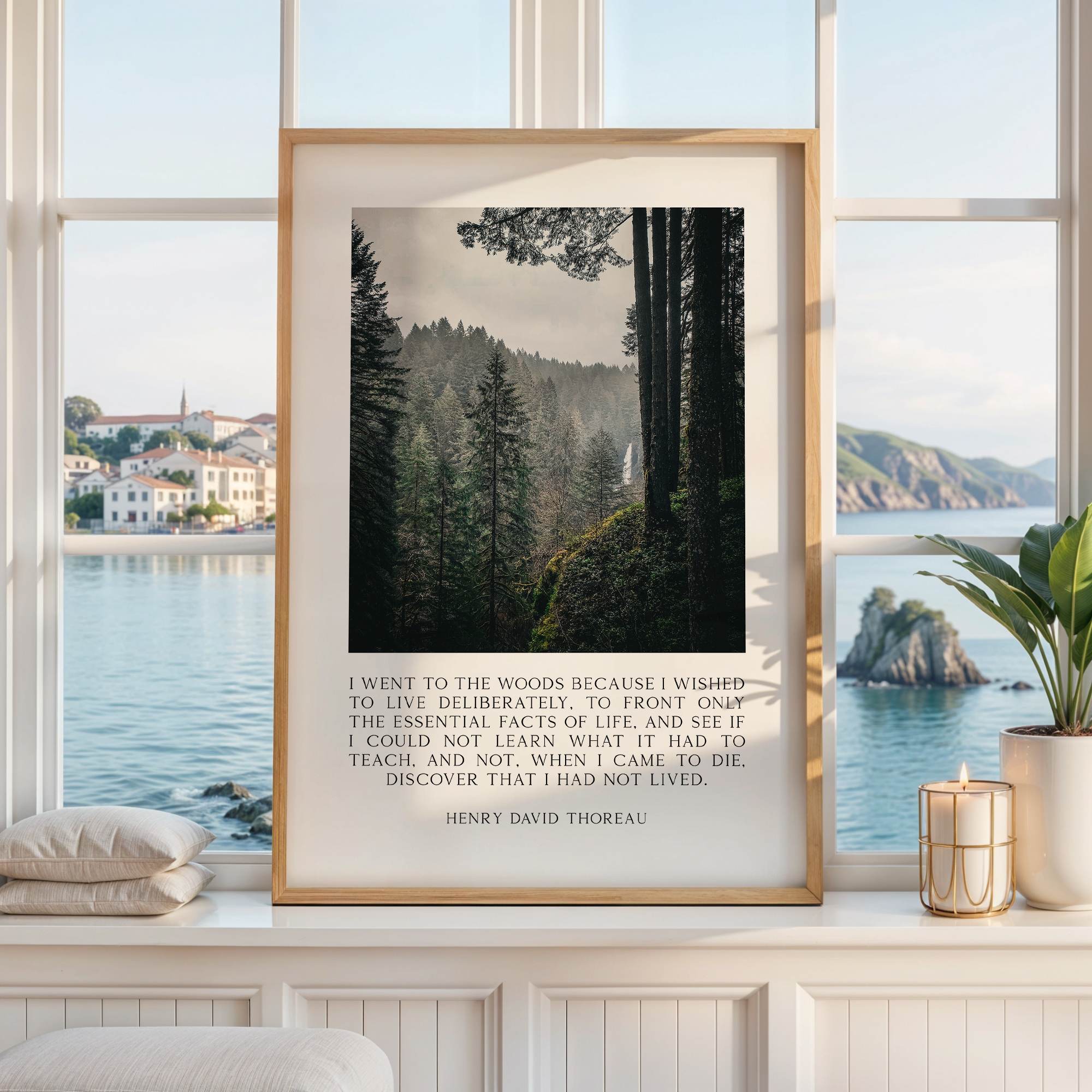 Henry David Thoreau Quote Print, Silver Falls State Park Oregon Photography, Nature Wall Art - Image 7