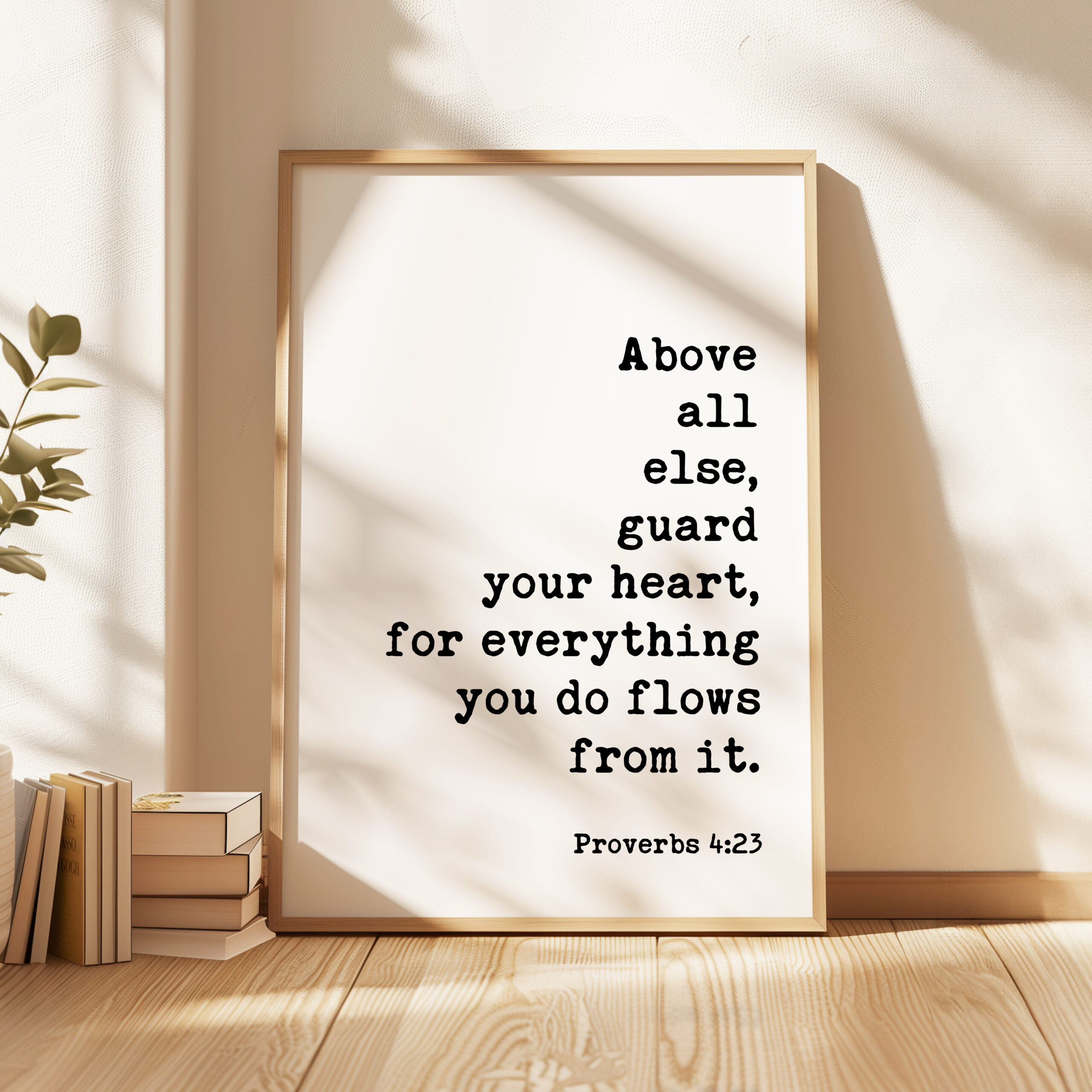 Proverbs 4:23 Art Print, Guard Your Heart Bible Verse Decor, Inspirational Christian Gift - Image 12