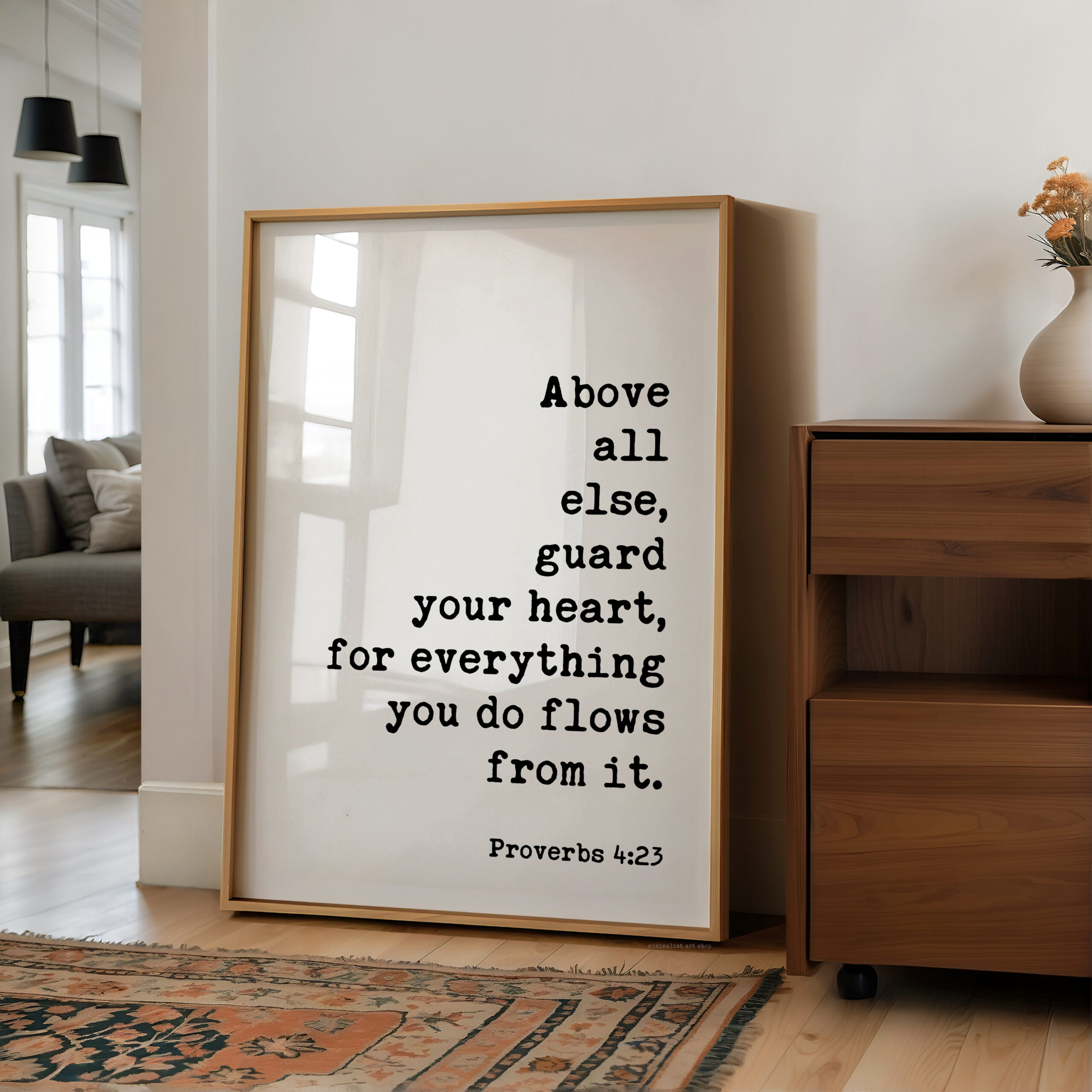 Proverbs 4:23 Art Print, Guard Your Heart Bible Verse Decor, Inspirational Christian Gift - Image 9