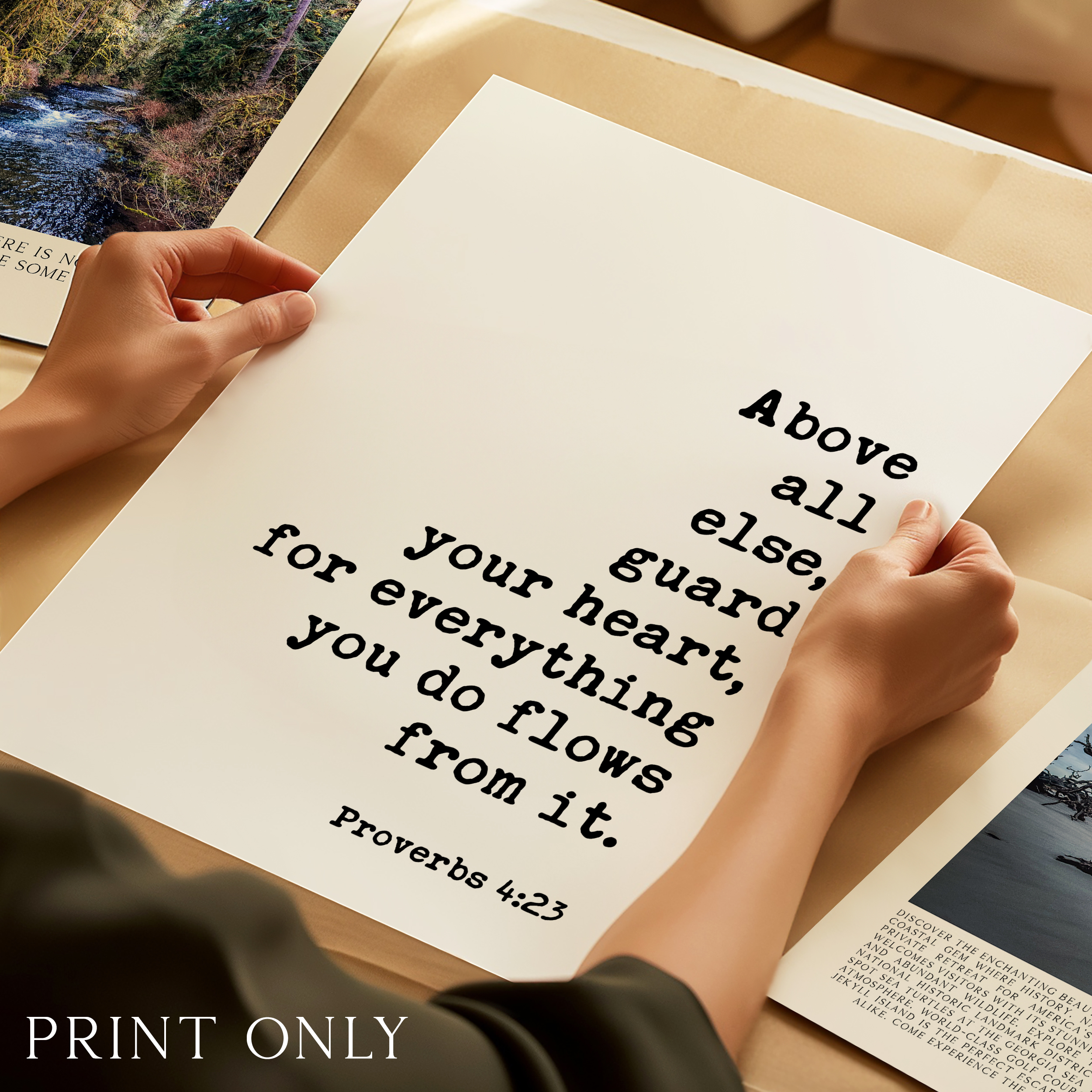 Proverbs 4:23 Art Print, Guard Your Heart Bible Verse Decor, Inspirational Christian Gift - Image 4