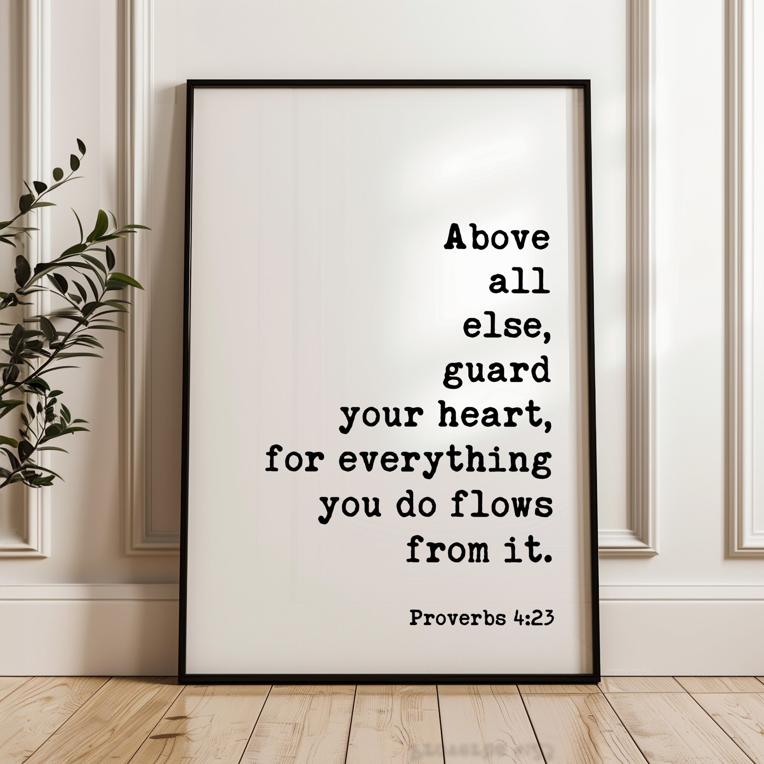 Proverbs 4:23 Art Print, Guard Your Heart Bible Verse Decor, Inspirational Christian Gift - Image 7