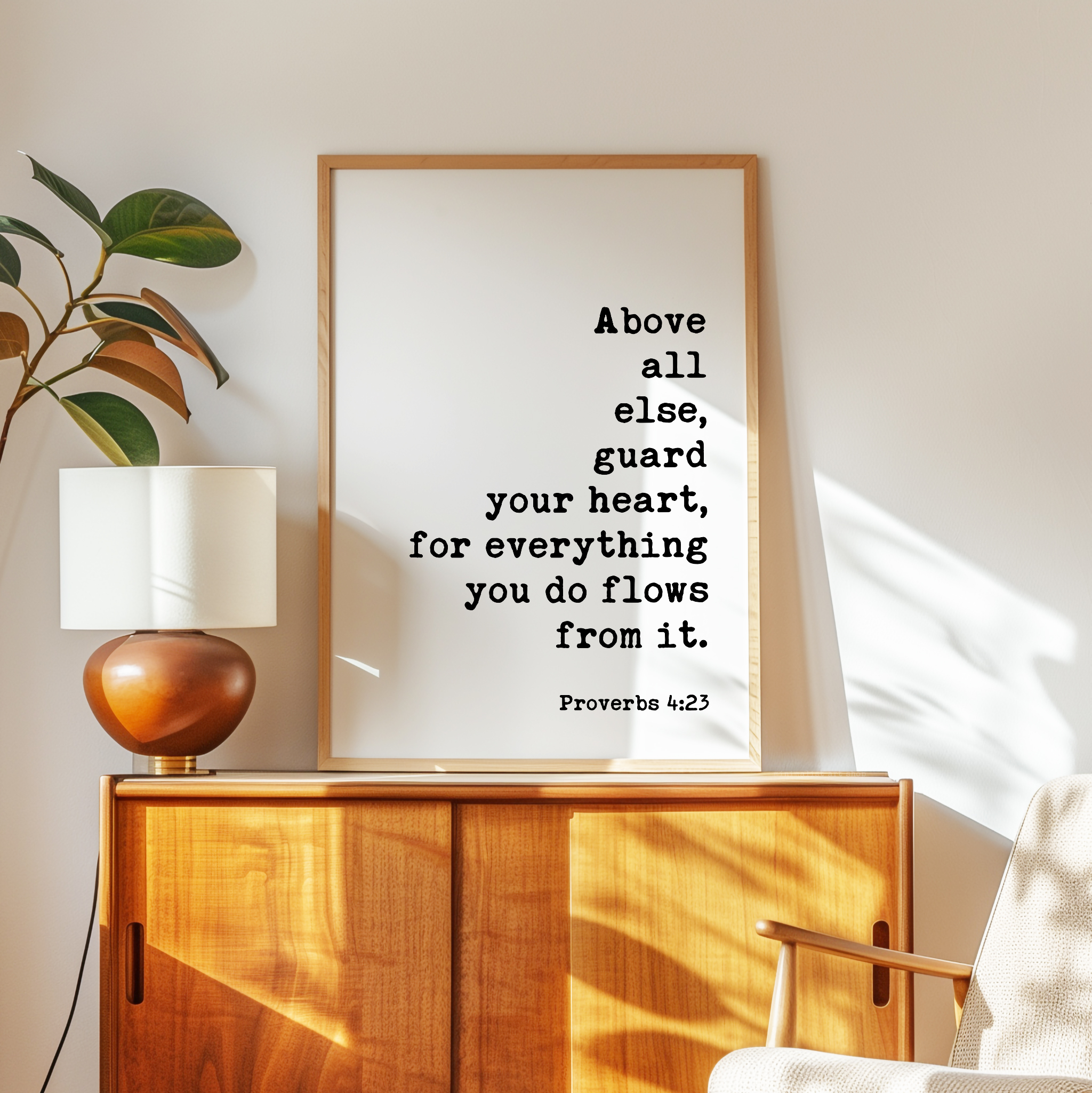 Proverbs 4:23 Art Print, Guard Your Heart Bible Verse Decor, Inspirational Christian Gift - Image 8