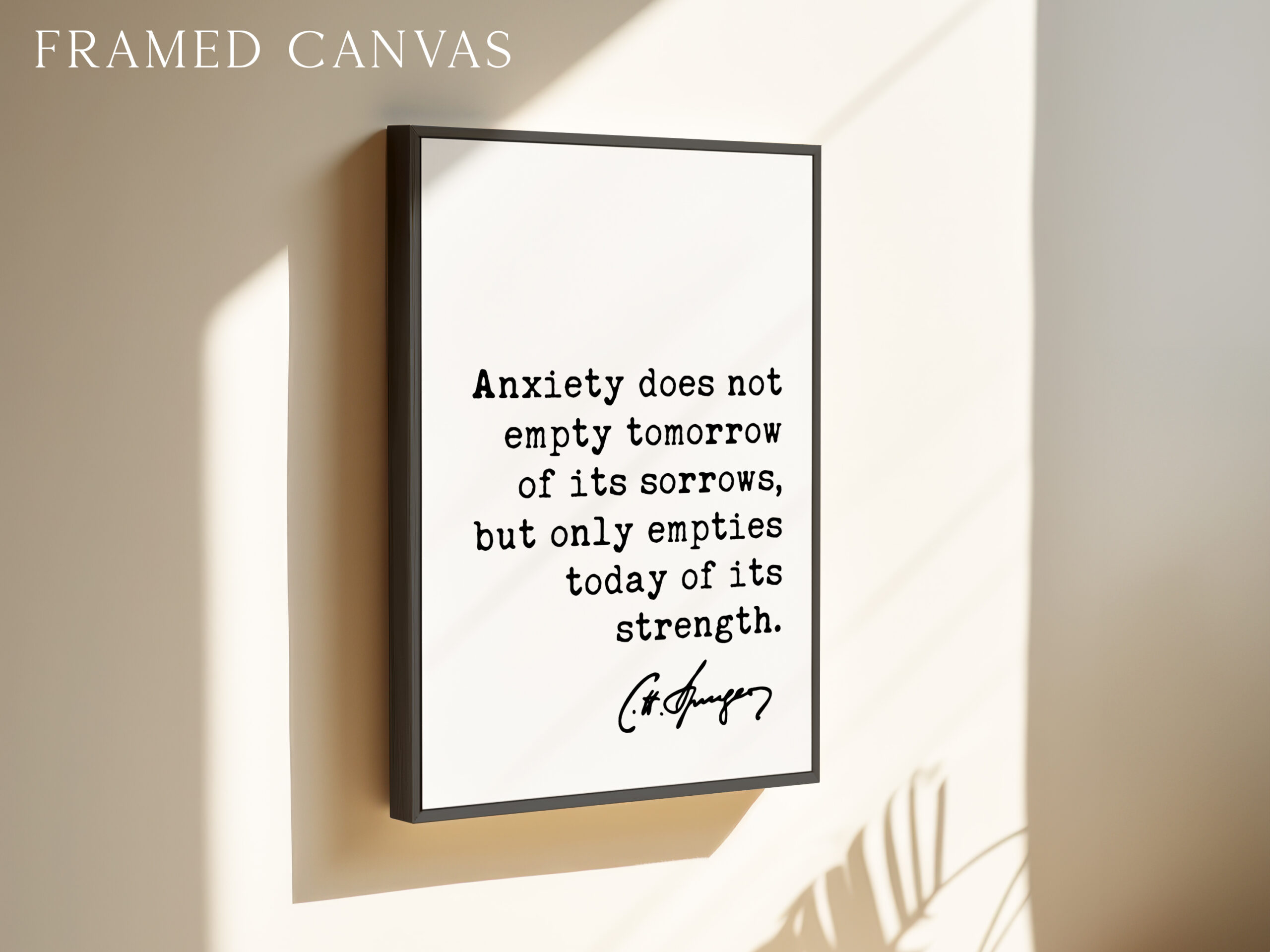 Anxiety Quote Print, Charles Spurgeon Quote, Inspirational Wall Art, Mental Wellness Decor, Encouragement Gift - Image 3