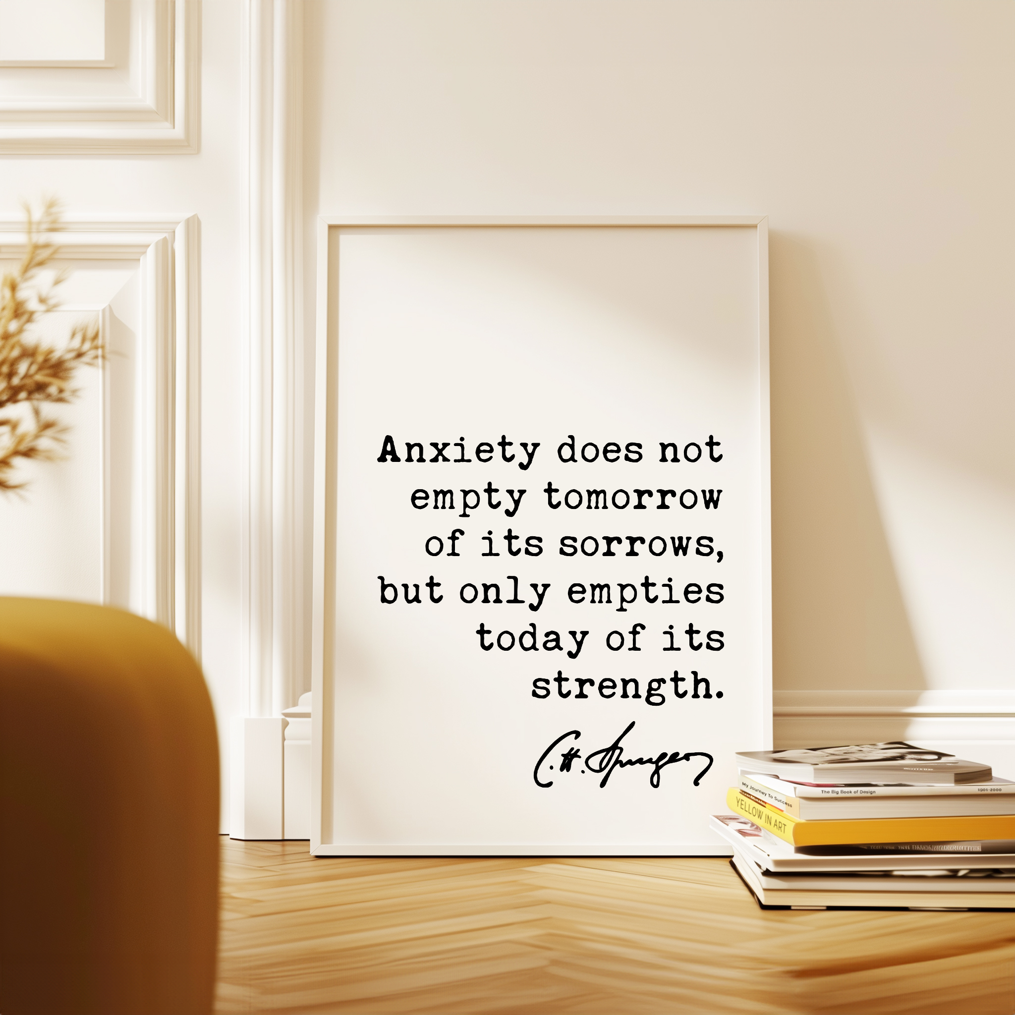 Anxiety Quote Print, Charles Spurgeon Quote, Inspirational Wall Art, Mental Wellness Decor, Encouragement Gift - Image 11