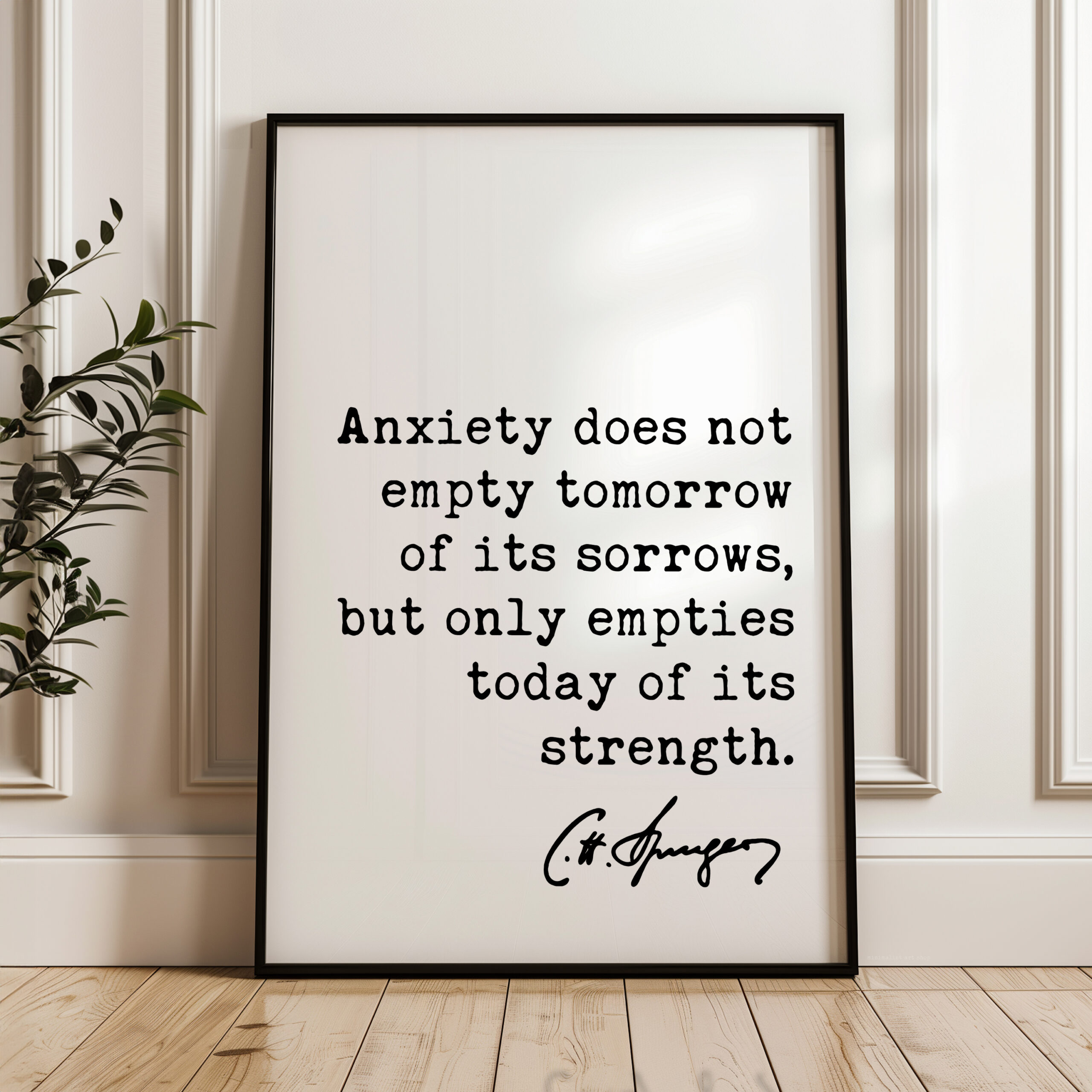 Anxiety Quote Print, Charles Spurgeon Quote, Inspirational Wall Art, Mental Wellness Decor, Encouragement Gift - Image 7