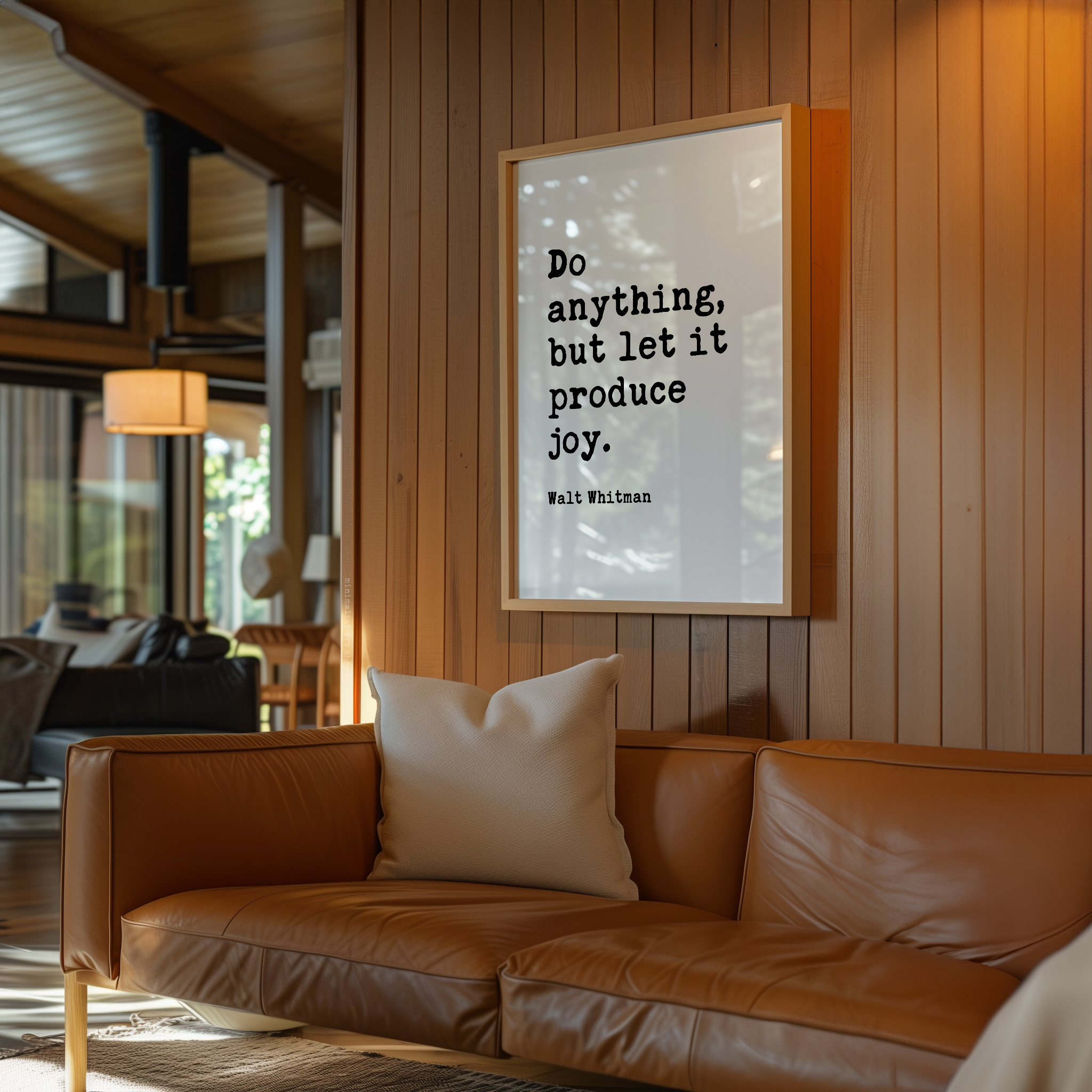 Walt Whitman Quote Print, Do Anything But Let It Produce Joy Wall Art, Inspirational Typography Decor - Image 7