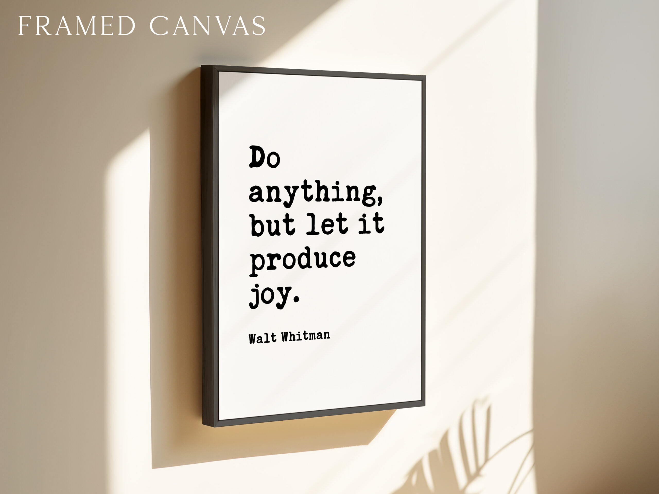 Walt Whitman Quote Print, Do Anything But Let It Produce Joy Wall Art, Inspirational Typography Decor - Image 3