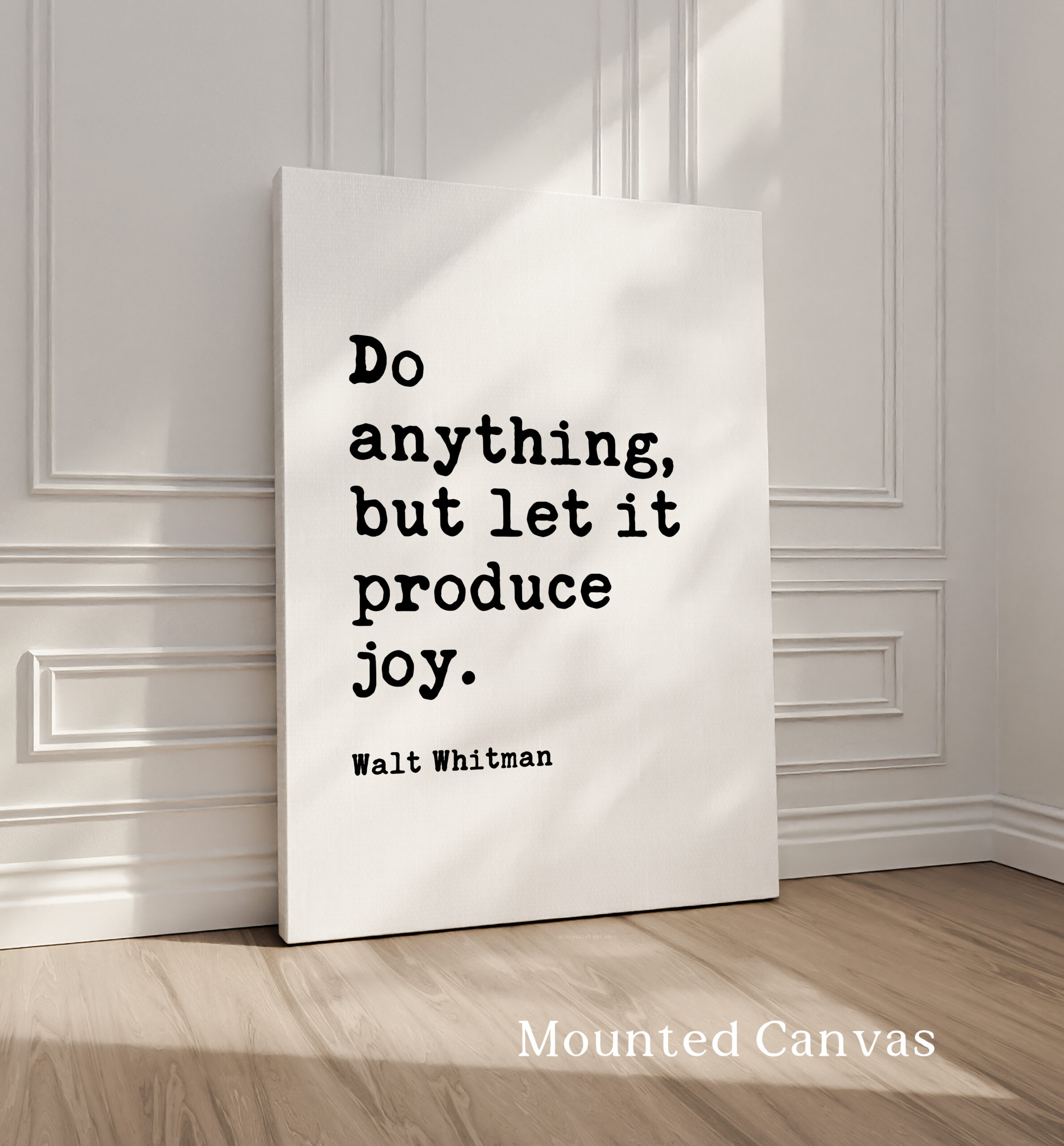 Walt Whitman Quote Print, Do Anything But Let It Produce Joy Wall Art, Inspirational Typography Decor - Image 2