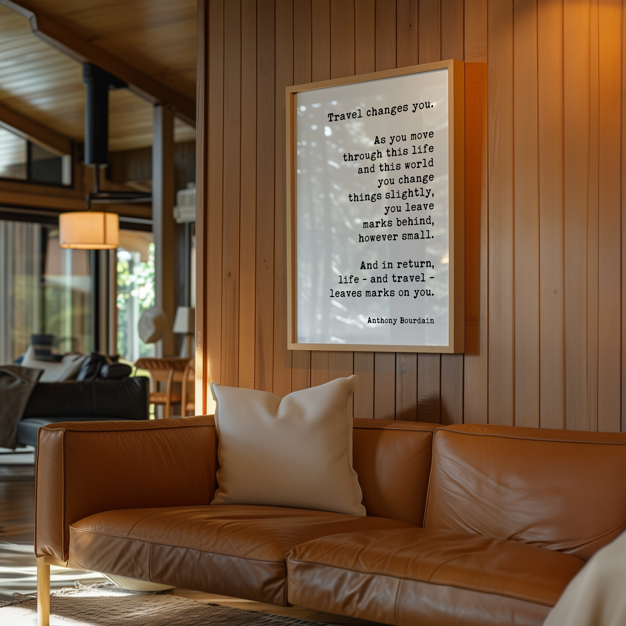 Anthony Bourdain Quote Wall Art – “Travel Changes You” Typography Print - Image 11