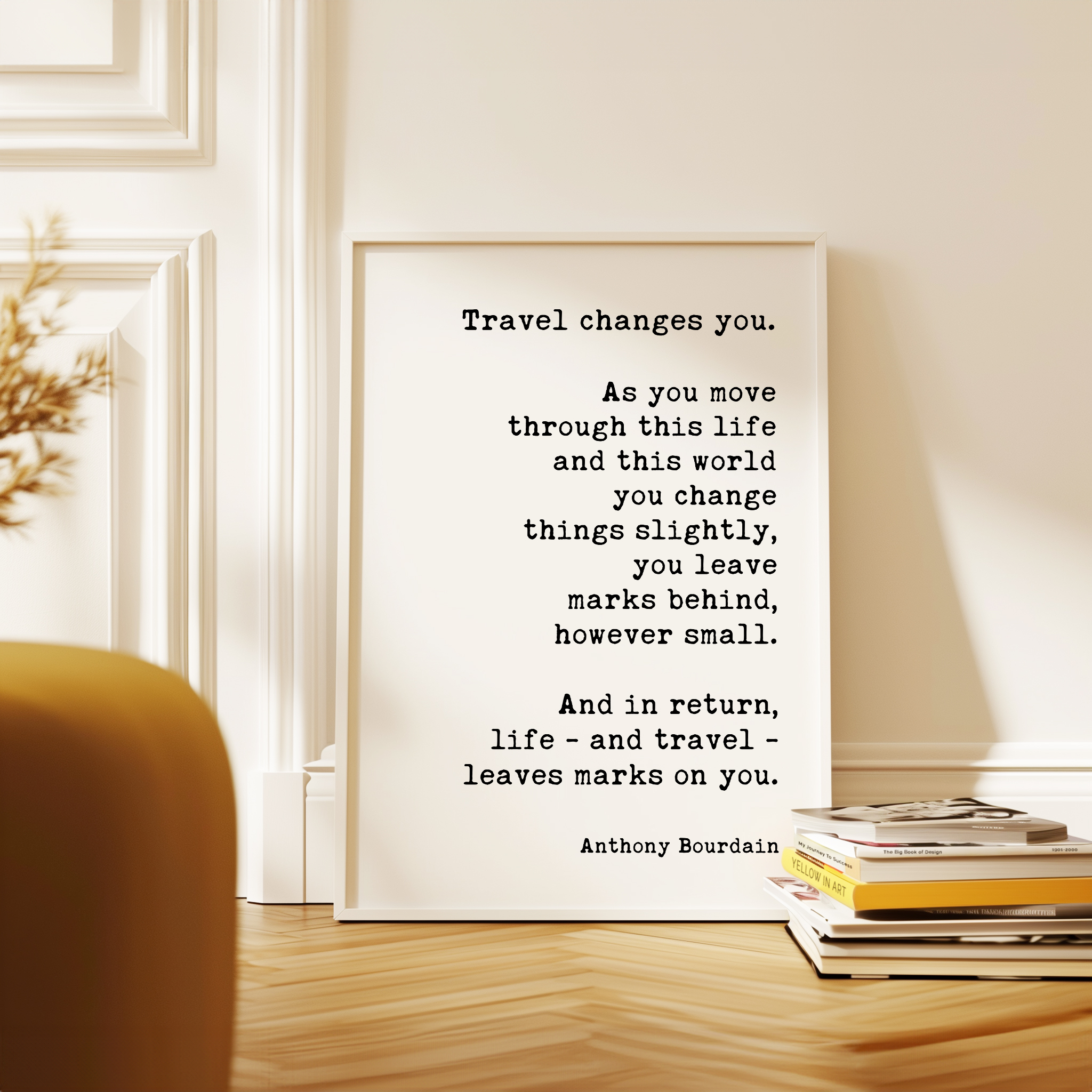 Anthony Bourdain Quote Wall Art – “Travel Changes You” Typography Print - Image 7