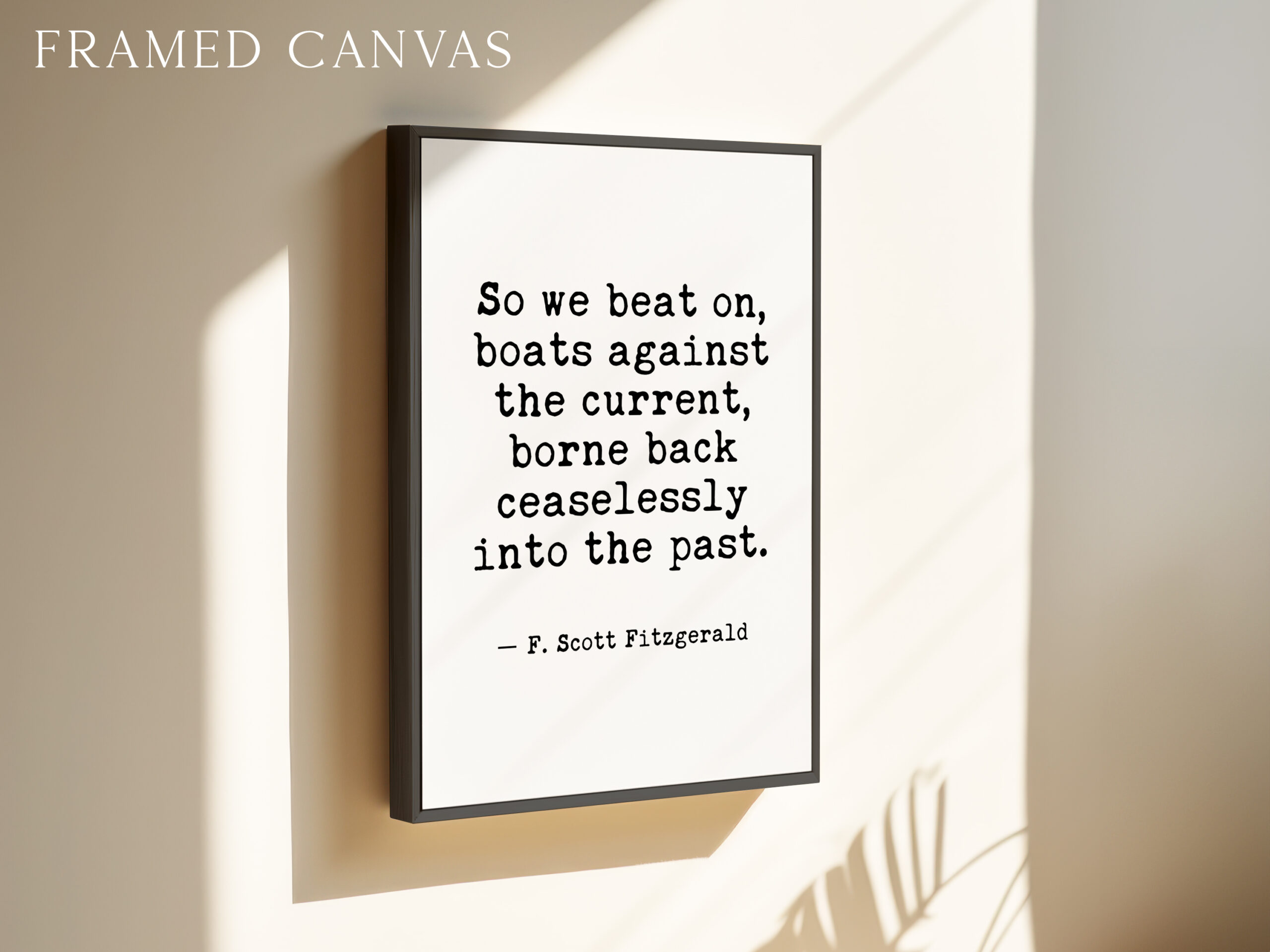 Great Gatsby Quote Wall Art, So We Beat On Print, F Scott Fitzgerald Literary, Bookish Decor, Reader Writer English Teacher Gift - Image 3