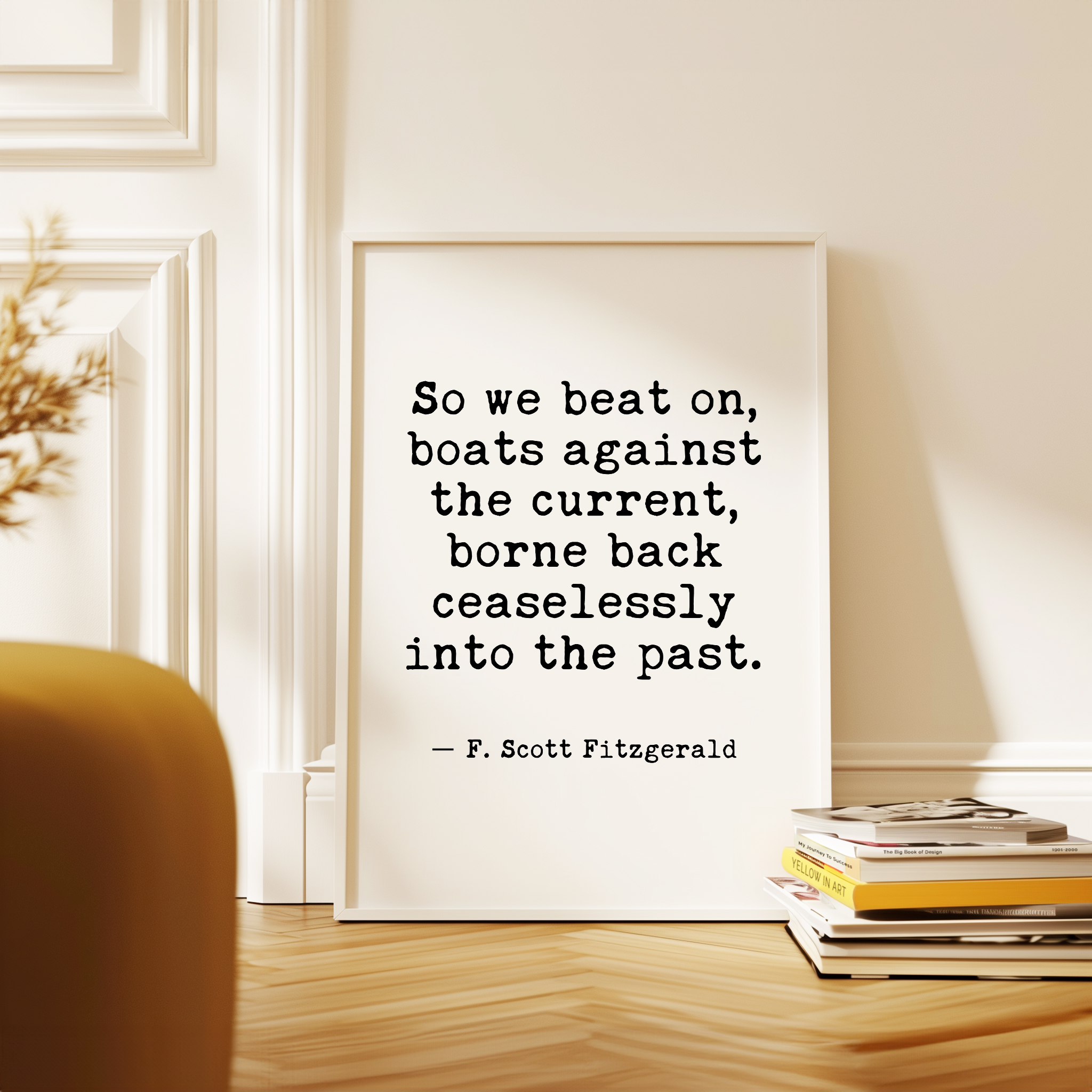Great Gatsby Quote Wall Art, So We Beat On Print, F Scott Fitzgerald Literary, Bookish Decor, Reader Writer English Teacher Gift - Image 12