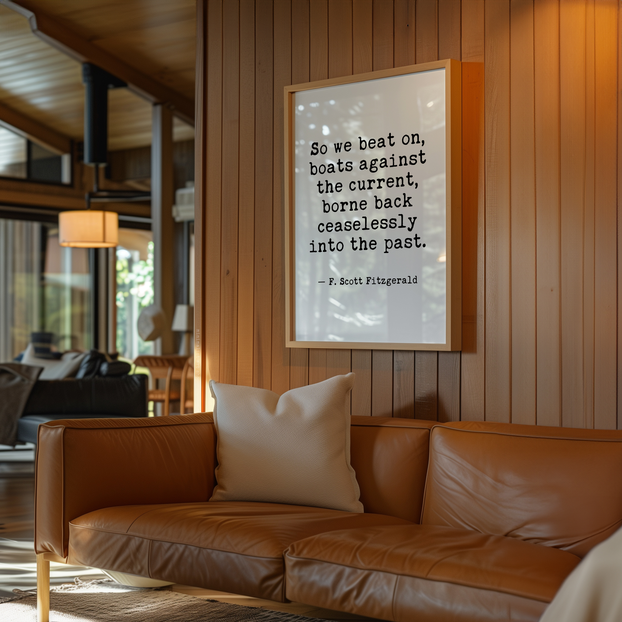 Great Gatsby Quote Wall Art, So We Beat On Print, F Scott Fitzgerald Literary, Bookish Decor, Reader Writer English Teacher Gift - Image 11