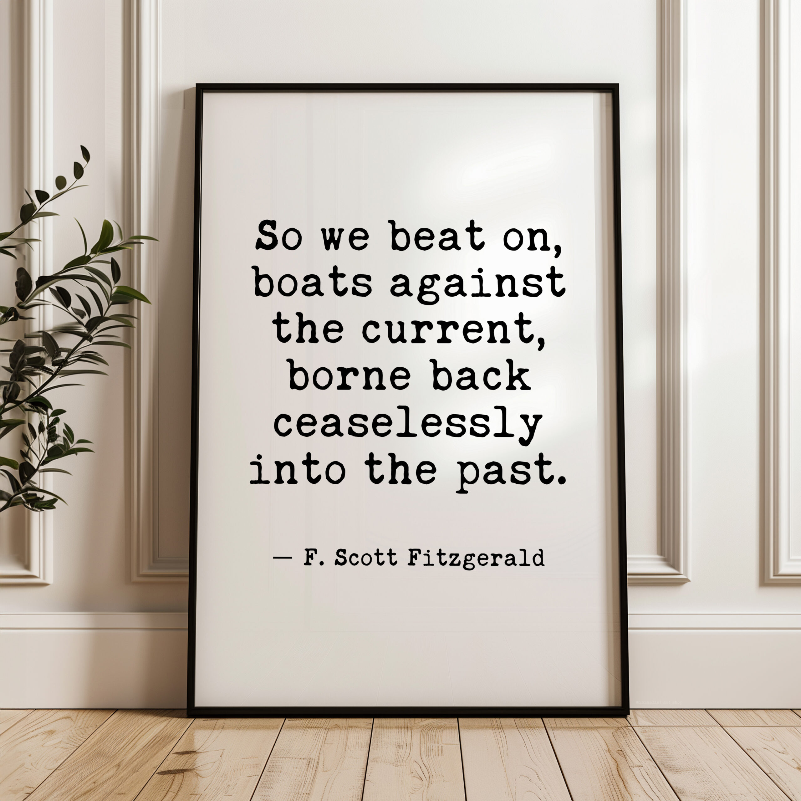 Great Gatsby Quote Wall Art, So We Beat On Print, F Scott Fitzgerald Literary, Bookish Decor, Reader Writer English Teacher Gift - Image 8