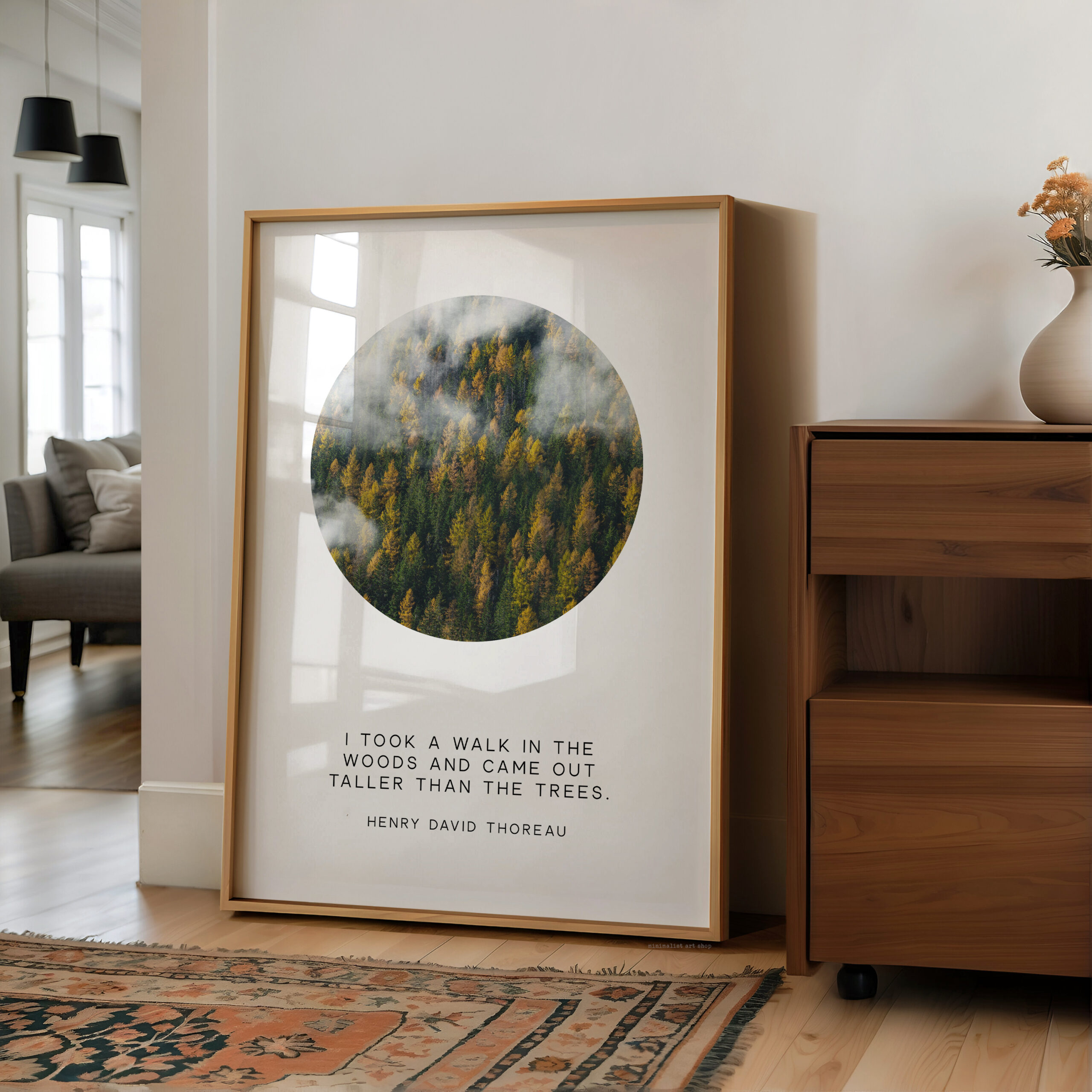 Henry David Thoreau Quote Print: "I Took a Walk in the Woods" Nature Wall Art - Image 9