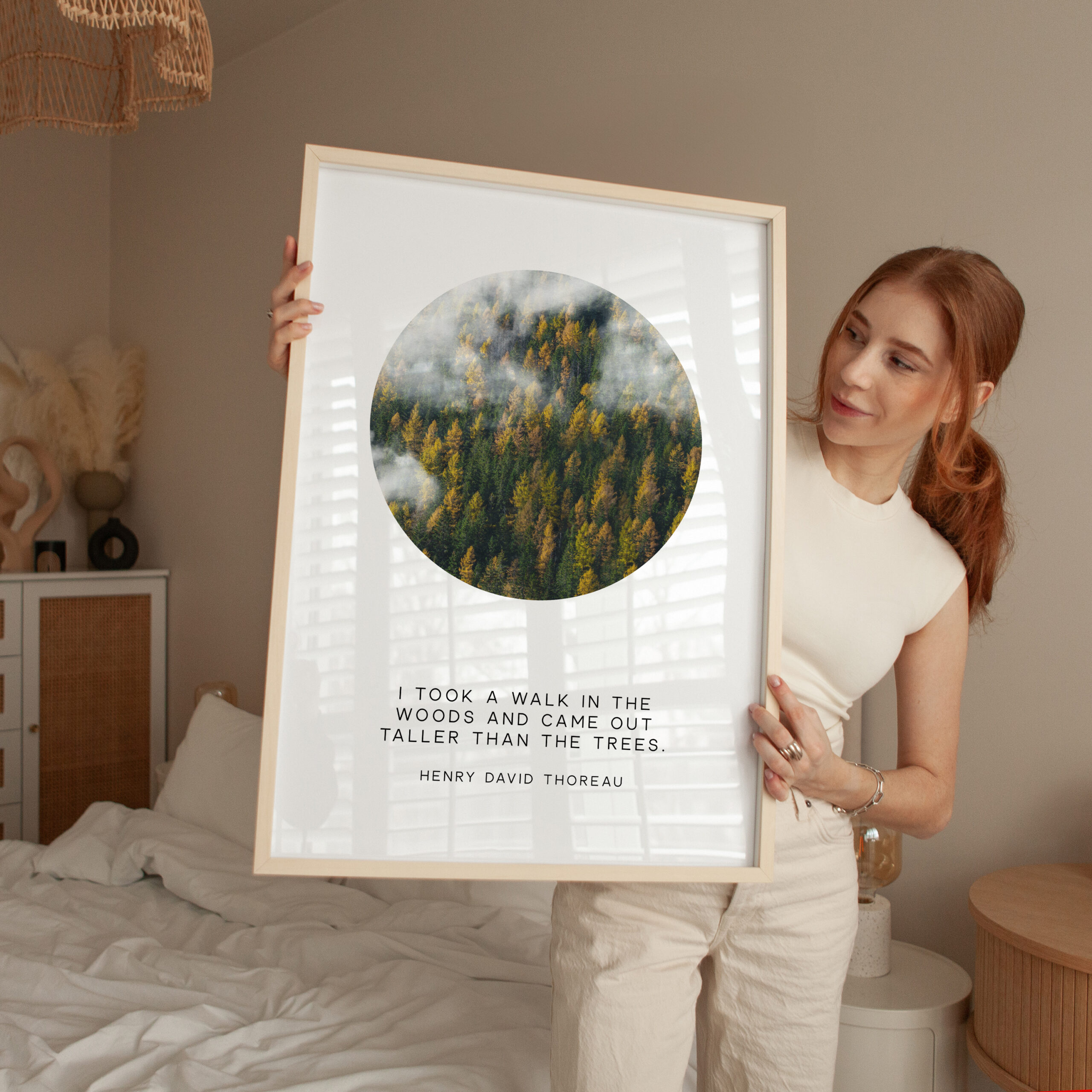 Henry David Thoreau Quote Print: "I Took a Walk in the Woods" Nature Wall Art - Image 5