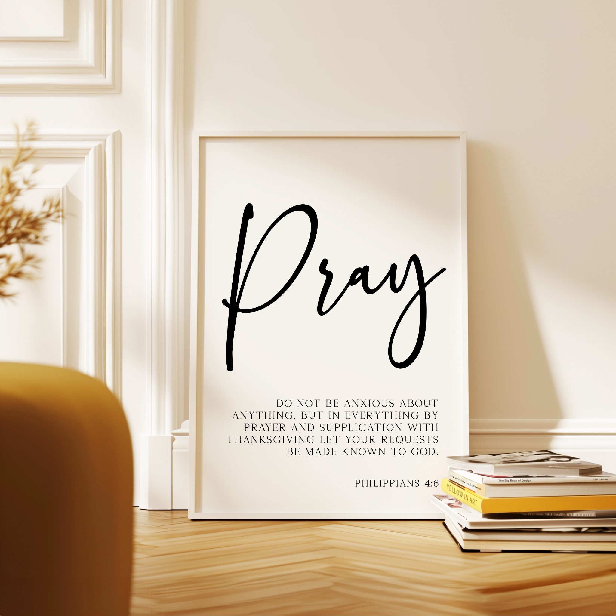 Pray Wall Art, Philippians 4:6 Scripture Print, Do Not Be Anxious, Christian Bible Verse Decor, Faith Wall, Religious Gift - Image 8
