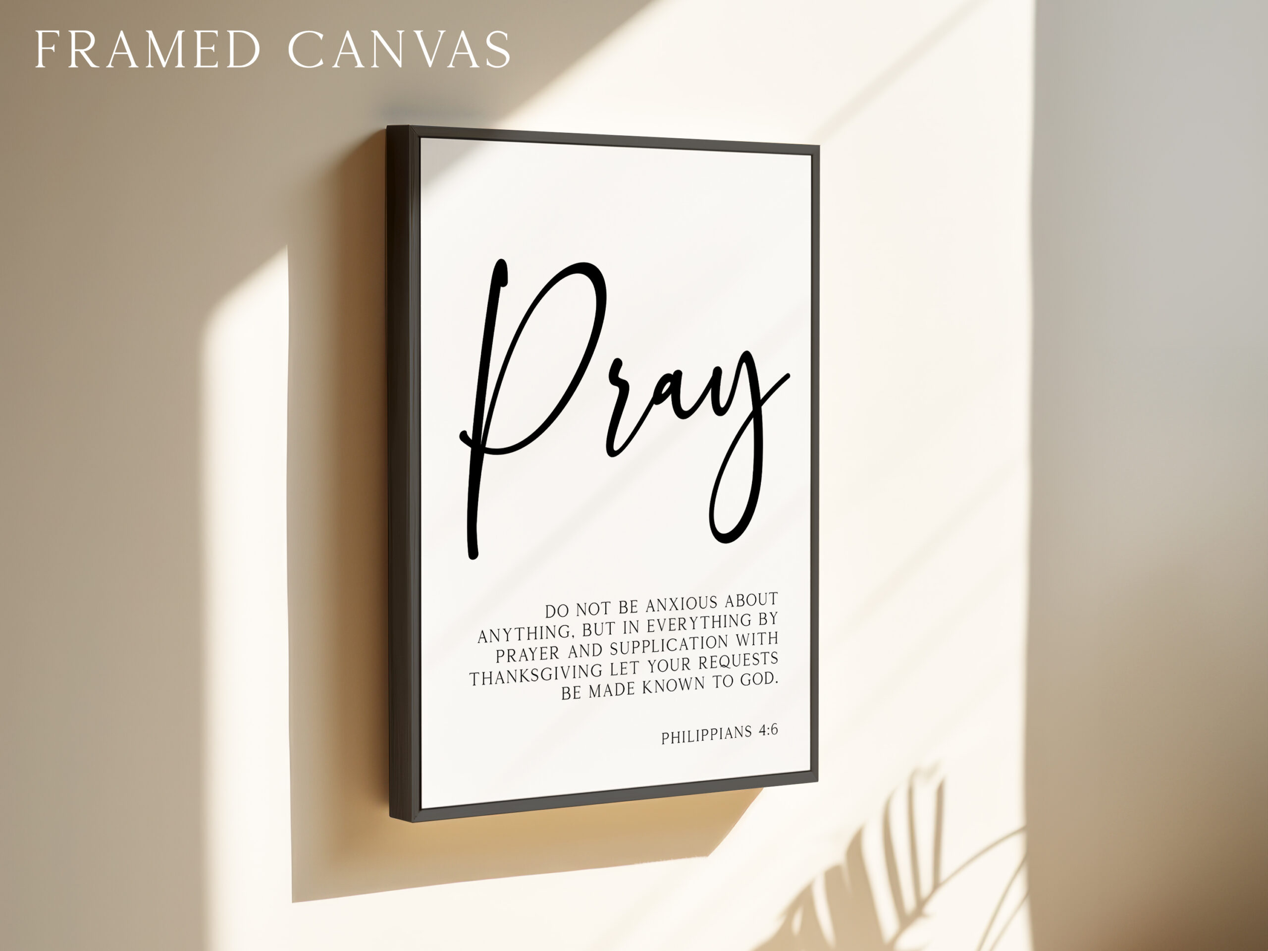 Pray Wall Art, Philippians 4:6 Scripture Print, Do Not Be Anxious, Christian Bible Verse Decor, Faith Wall, Religious Gift - Image 3