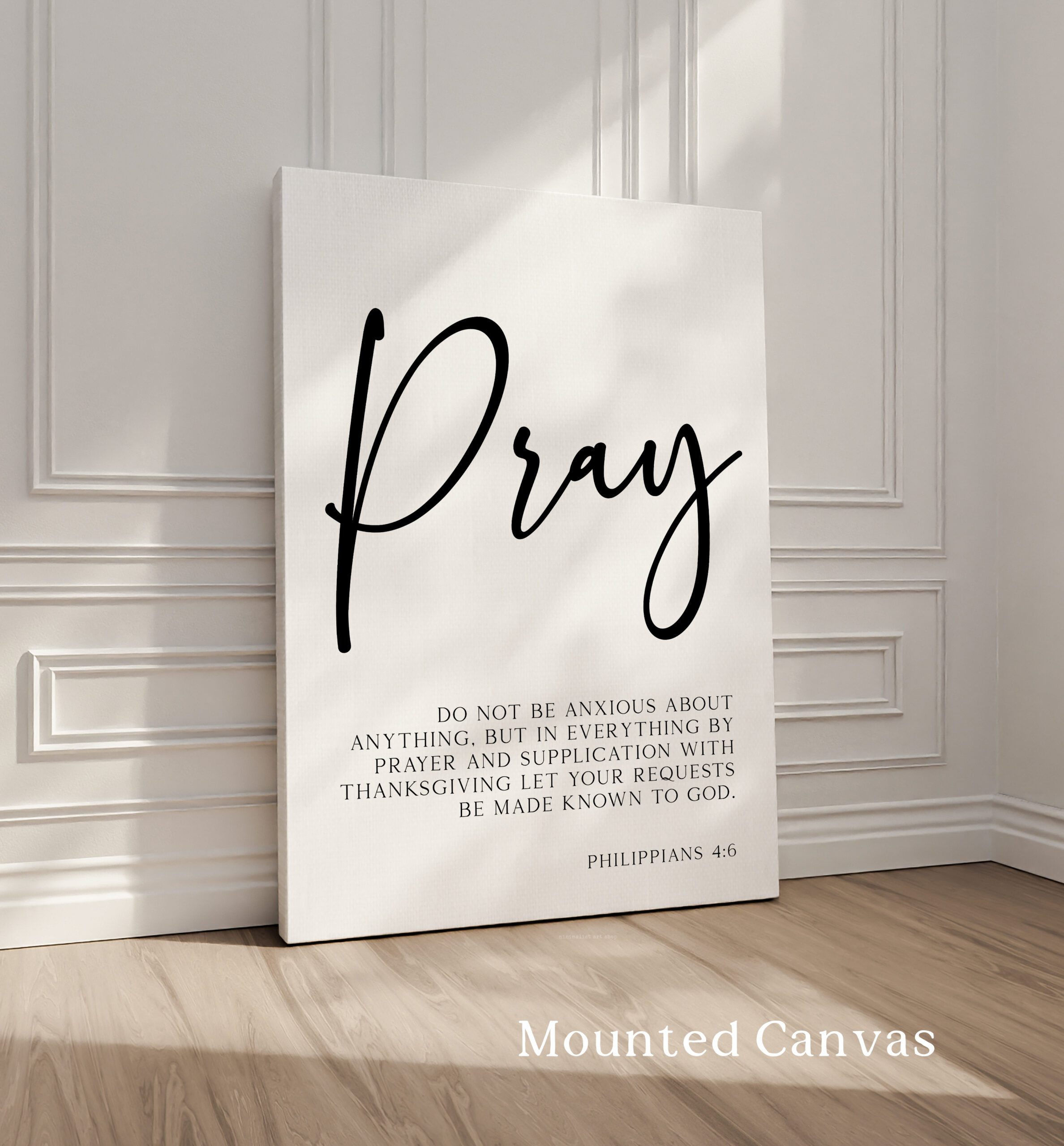 Pray Wall Art, Philippians 4:6 Scripture Print, Do Not Be Anxious, Christian Bible Verse Decor, Faith Wall, Religious Gift - Image 2