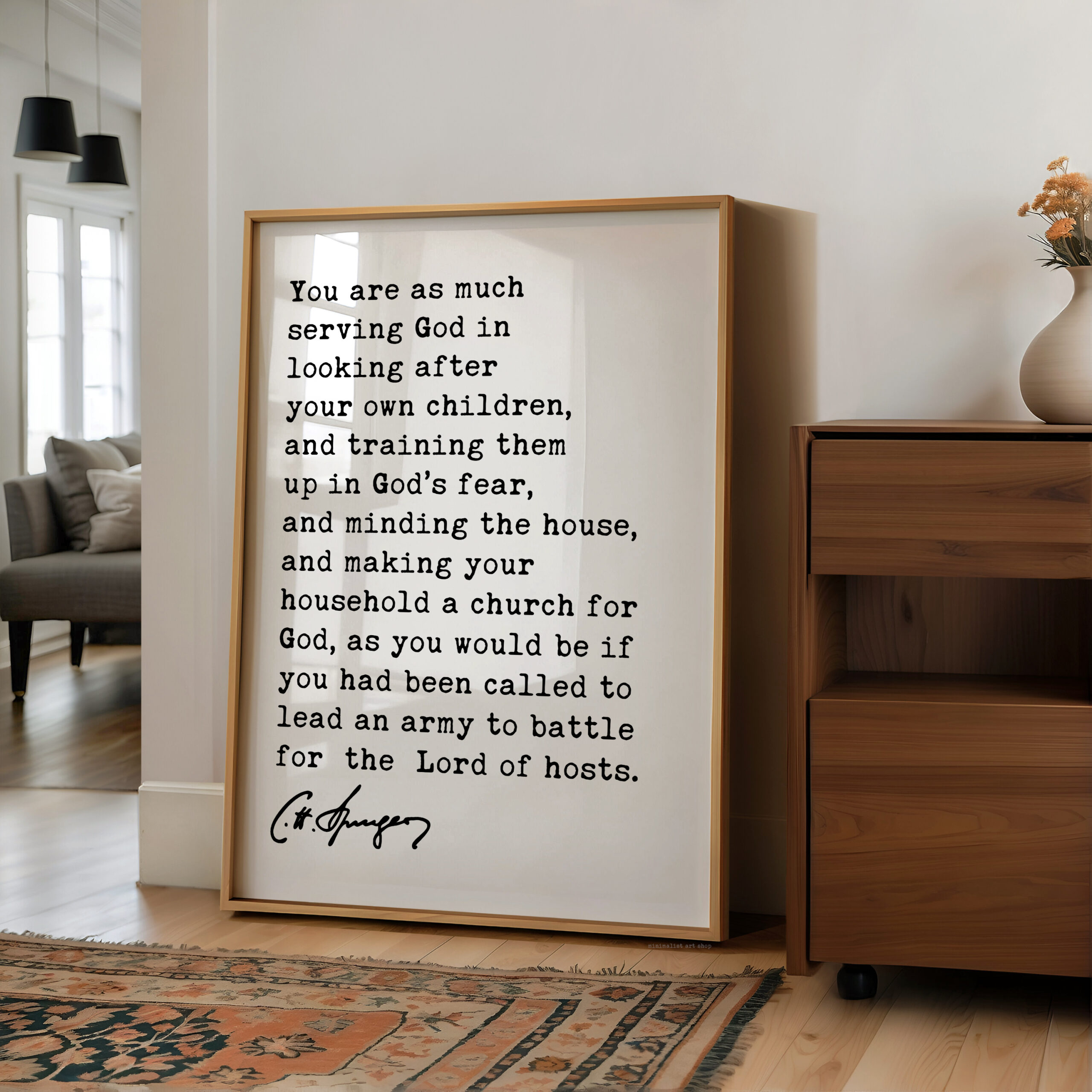 Charles Spurgeon Wall Art, Christian Parenting Quote, Motherhood Print, Faith Family Decor, Christian Gift - Image 8