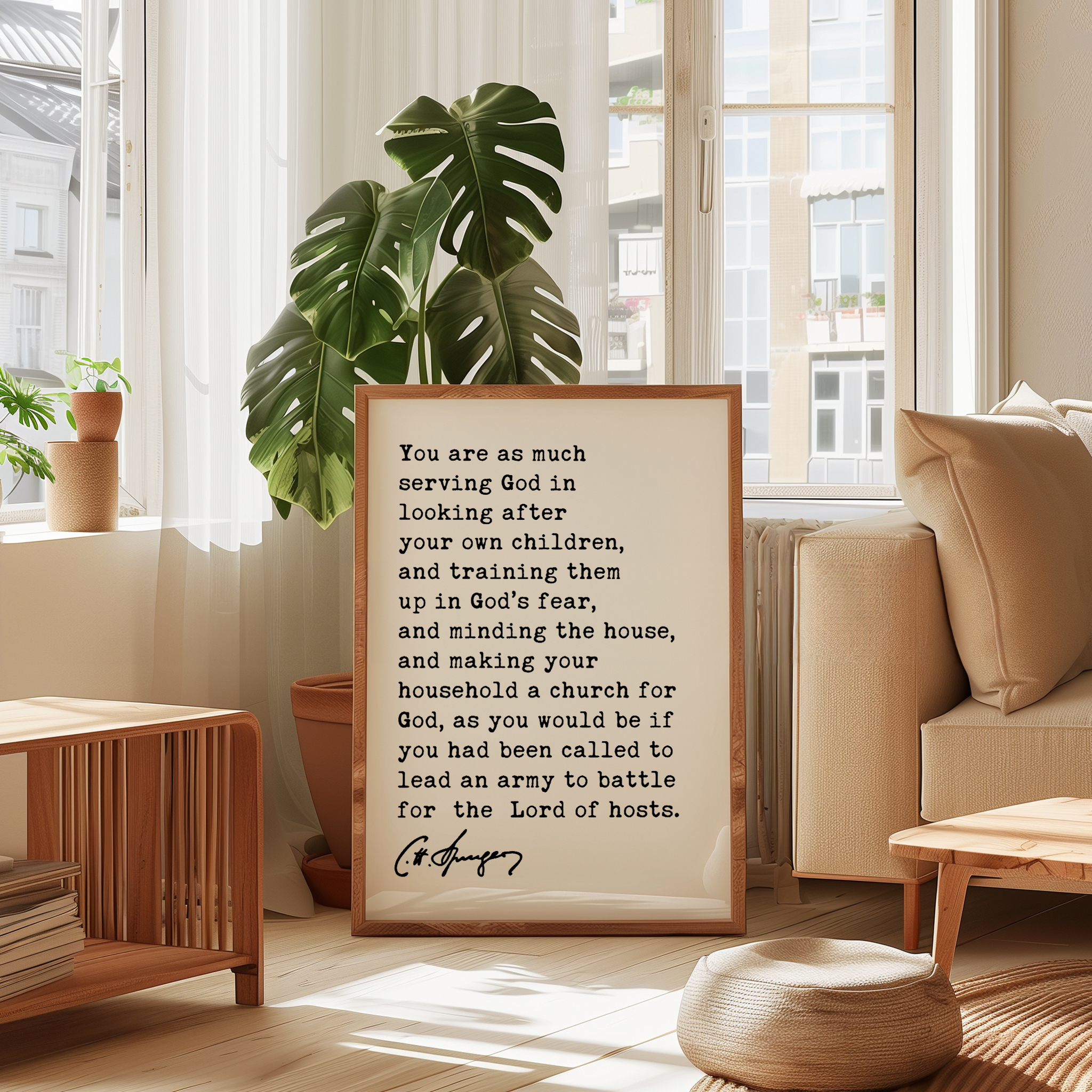 Charles Spurgeon Wall Art, Christian Parenting Quote, Motherhood Print, Faith Family Decor, Christian Gift - Image 6
