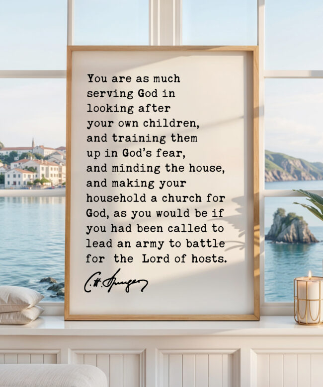 Charles Spurgeon Wall Art, Christian Parenting Quote, Motherhood Print, Faith Family Decor, Christian Gift