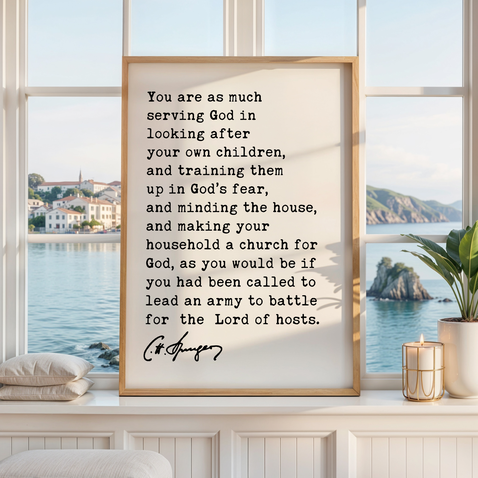Charles Spurgeon Wall Art, Christian Parenting Quote, Motherhood Print, Faith Family Decor, Christian Gift