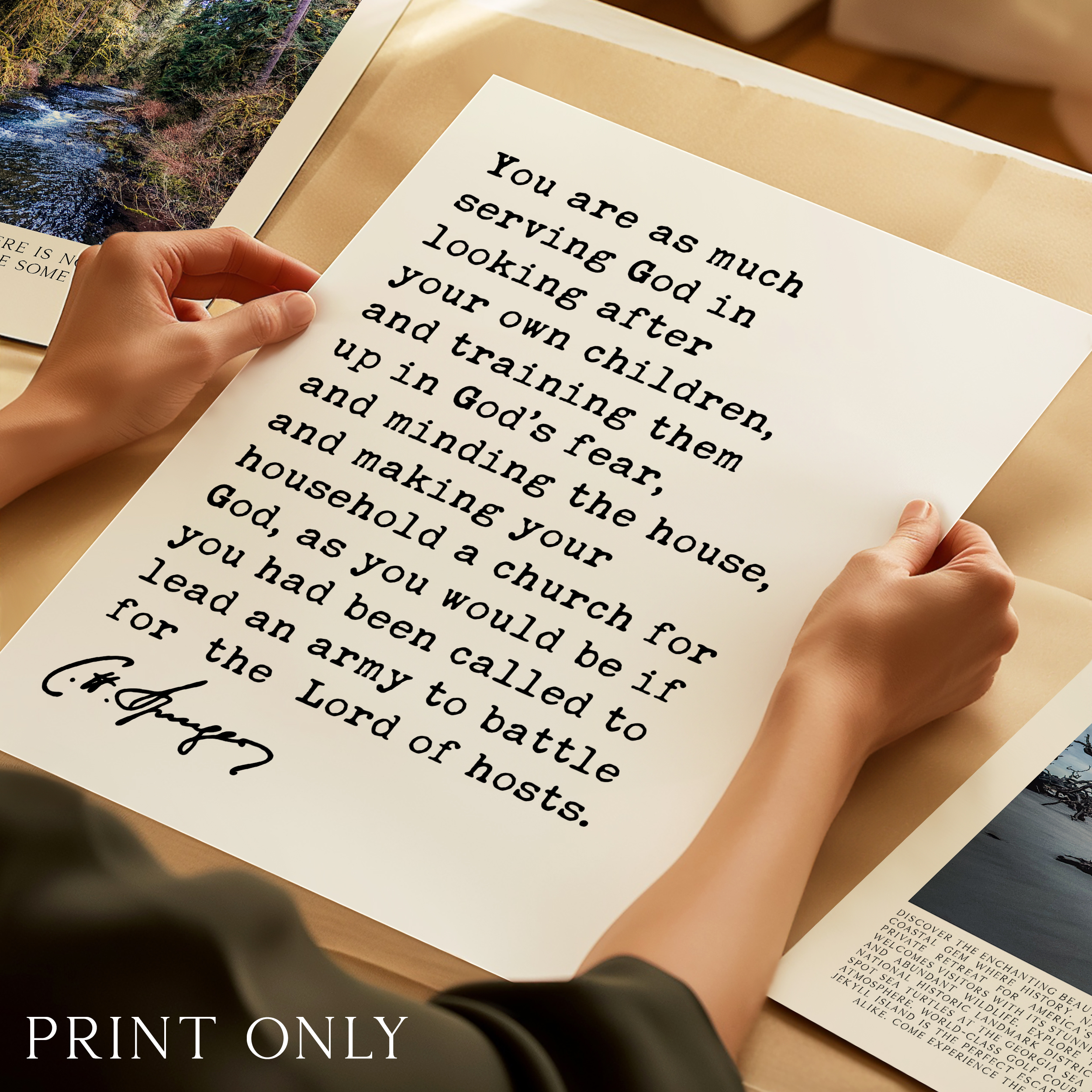 Charles Spurgeon Wall Art, Christian Parenting Quote, Motherhood Print, Faith Family Decor, Christian Gift - Image 4
