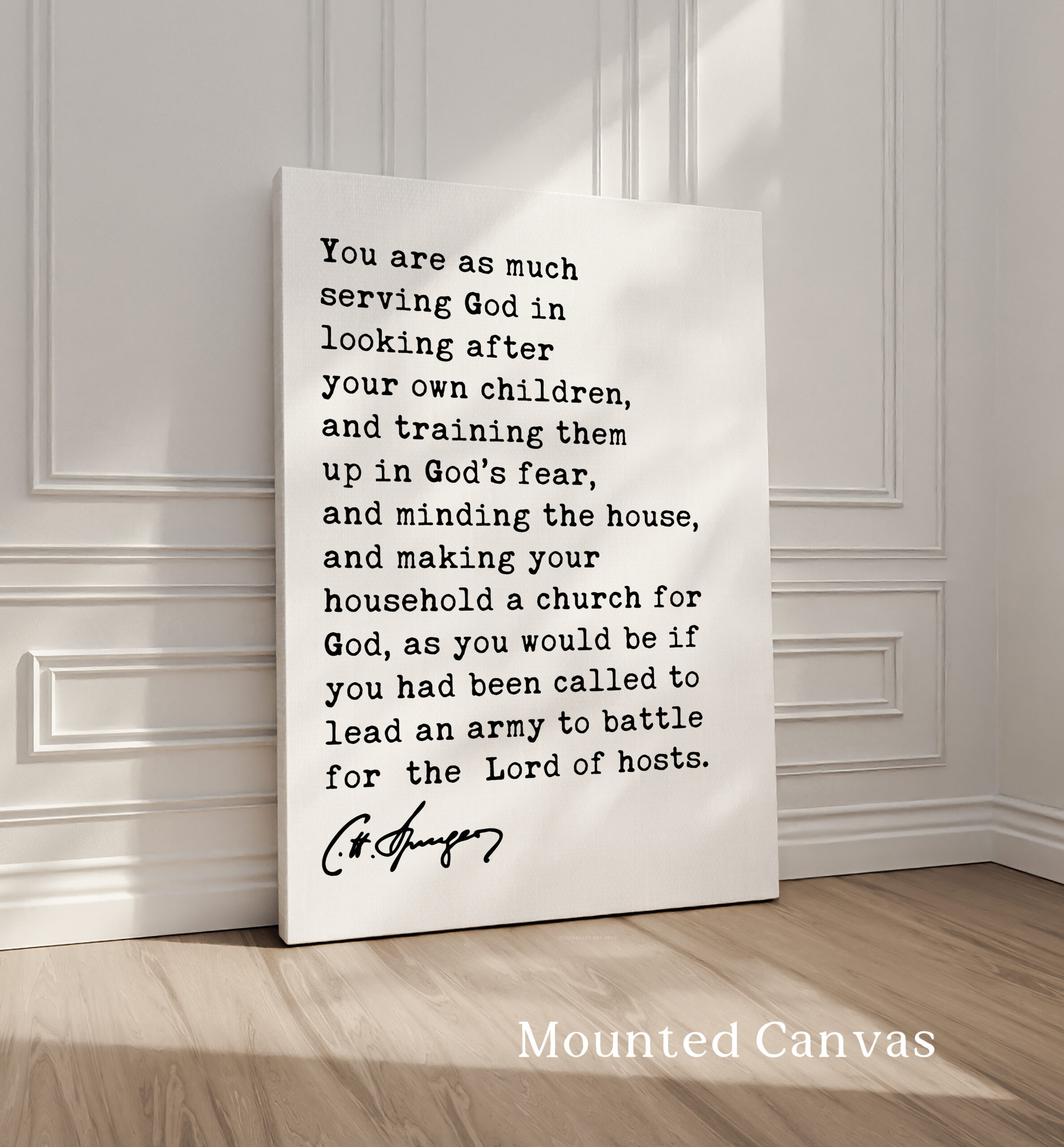 Charles Spurgeon Wall Art, Christian Parenting Quote, Motherhood Print, Faith Family Decor, Christian Gift - Image 2