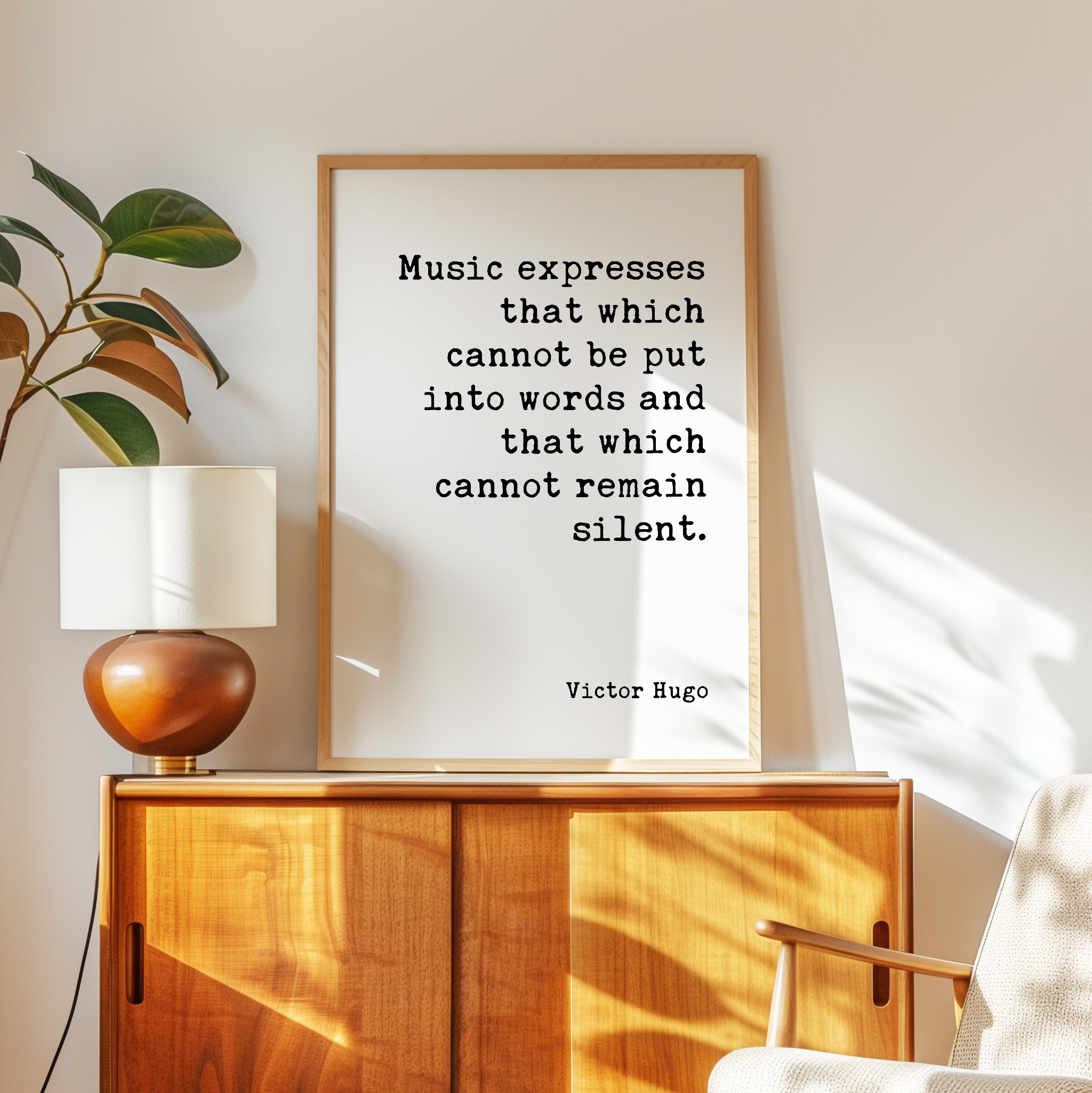Victor Hugo Music Quote Print, Music Expresses That, Wall Art, Musician Gift, Typewriter Literary Decor - Image 9