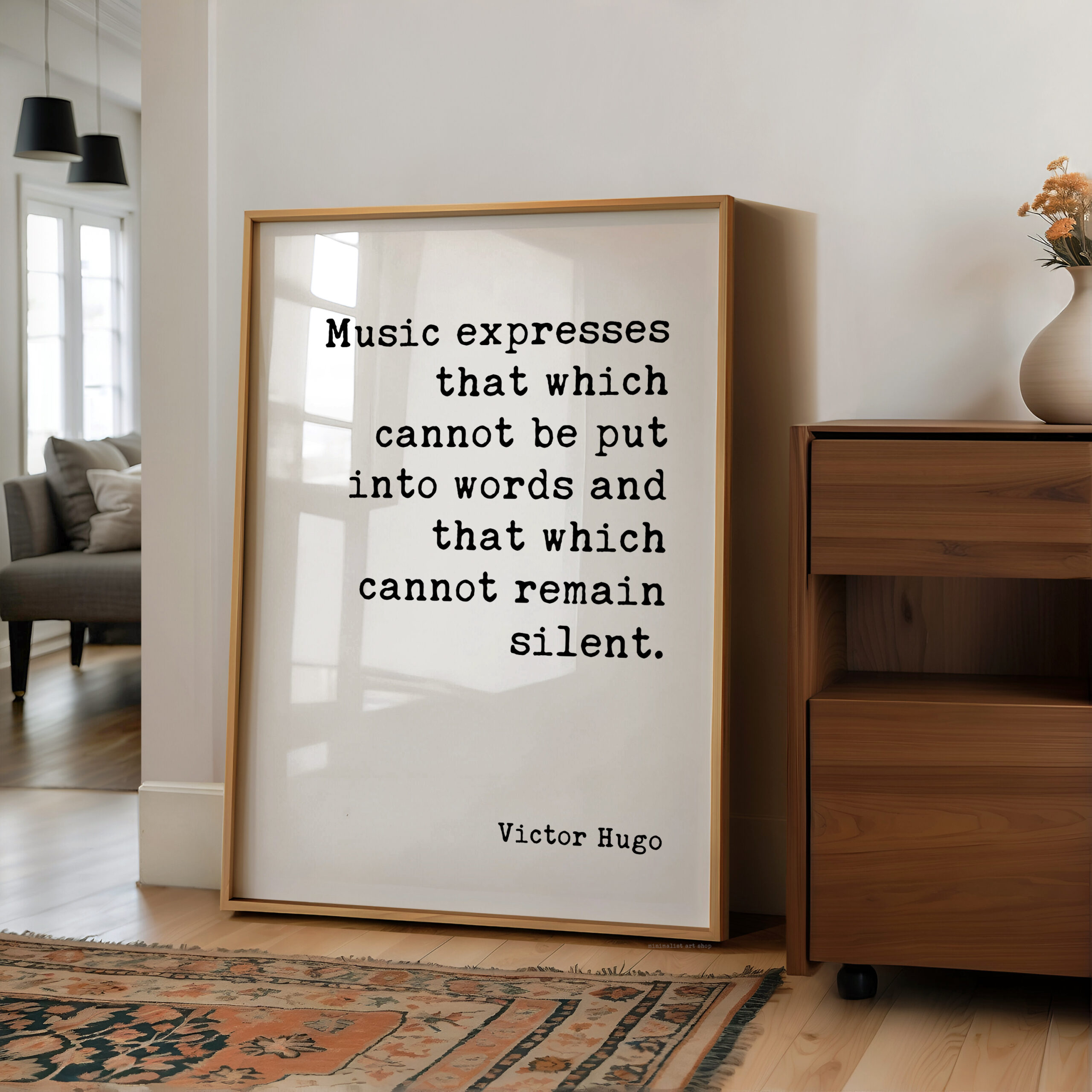Victor Hugo Music Quote Print, Music Expresses That, Wall Art, Musician Gift, Typewriter Literary Decor - Image 7
