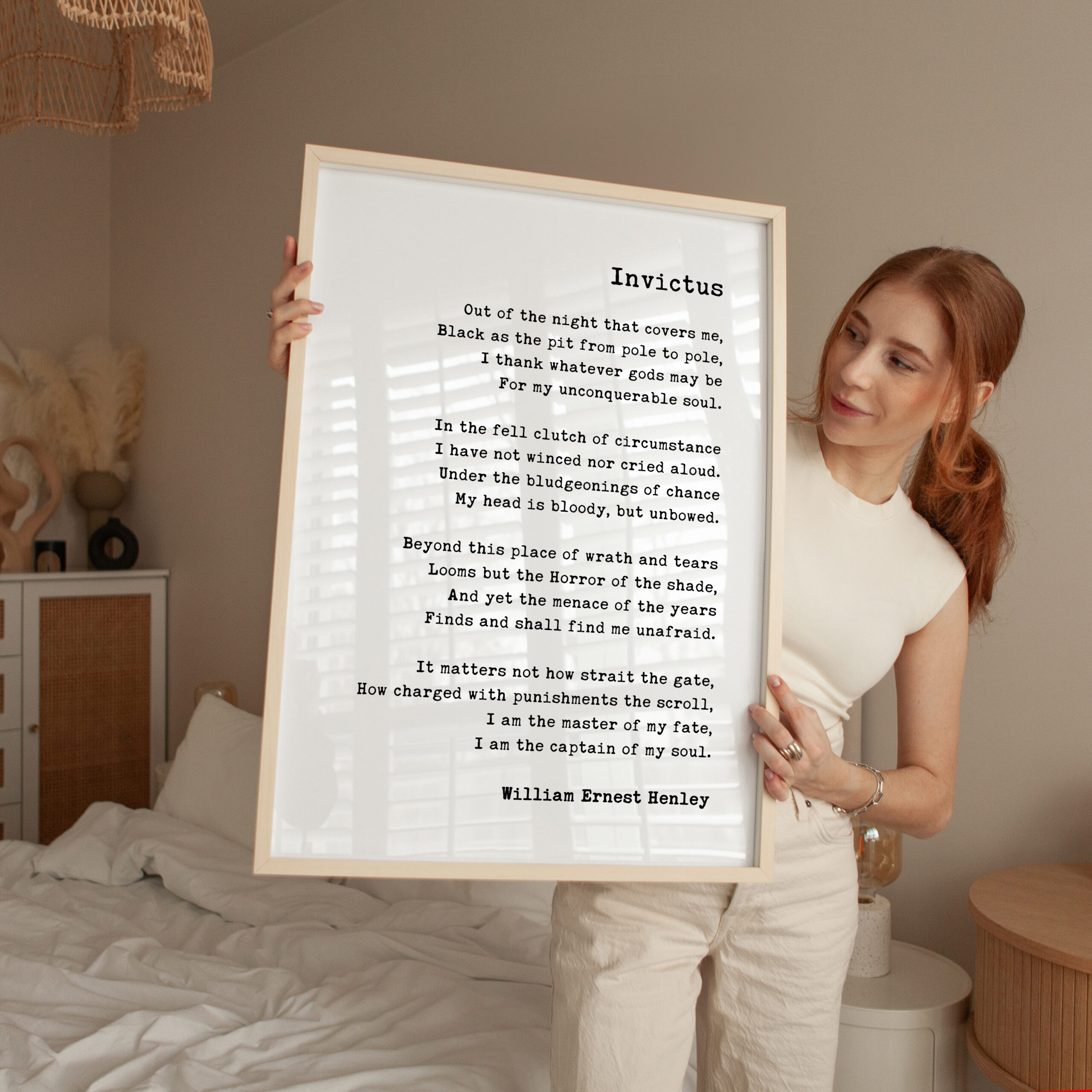 Invictus by William Henley Poem Art Print - I am the master of my fate: Literary Prints - Image 4