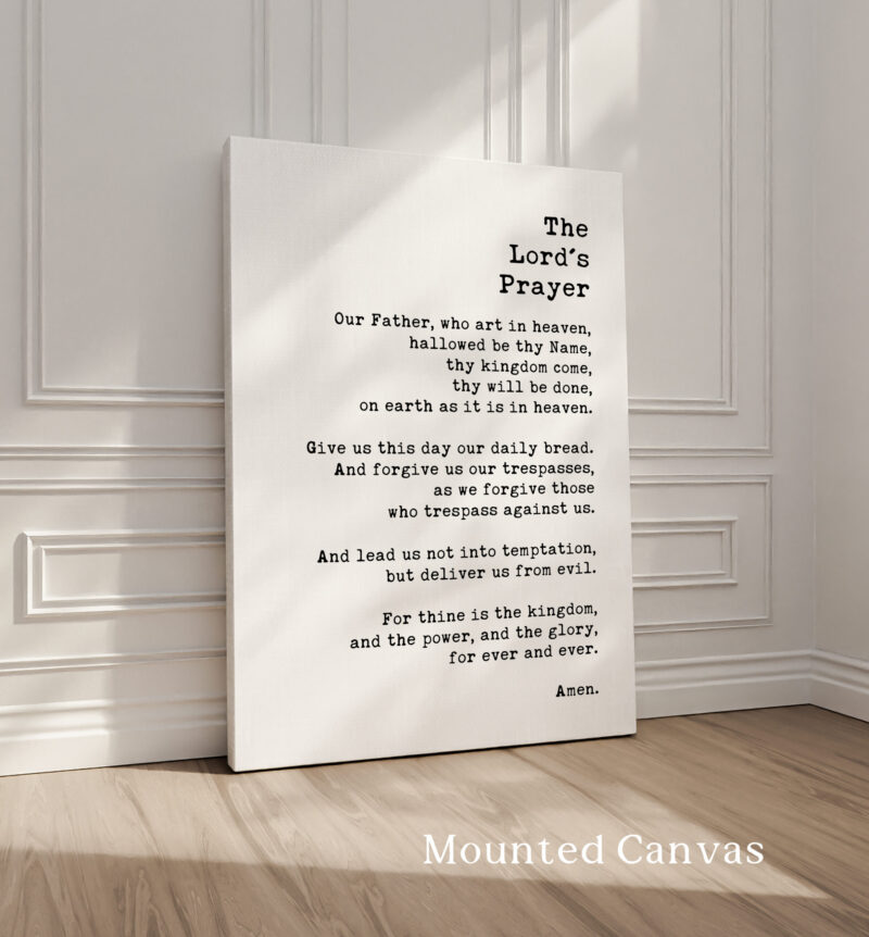 The Lord's Prayer Typography Art Print • Our Father, Who Art In Heaven, Hallowed Be Thy Name - Image 2