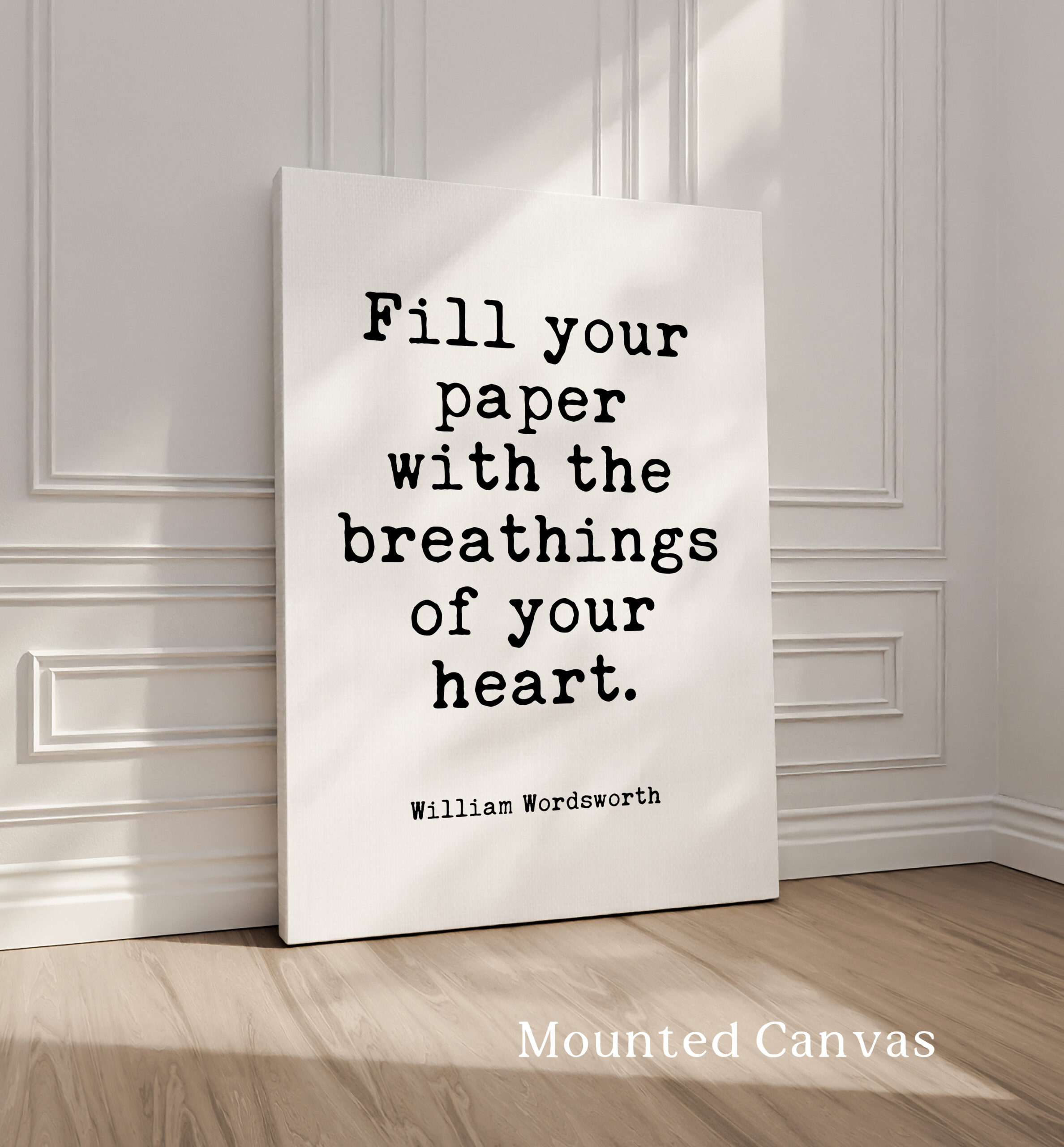 Fill Your Paper with the Breathings of Your Heart • William Wordsworth Quote • Typography Art Print • Literature • Lit - Image 2