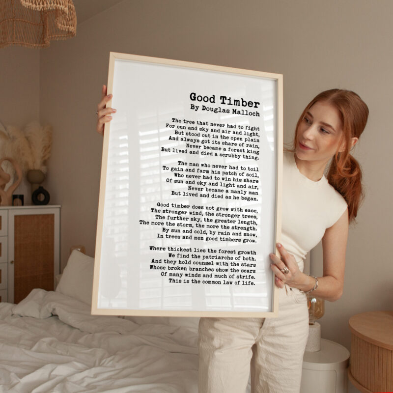 Good Timber Poem by Douglas Malloch • Typography Art Print • Inspiration - Image 3