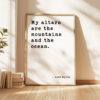 My altars are the mountains and the ocean. - Lord Byron Quote • Twilight Poem Typography Art Print