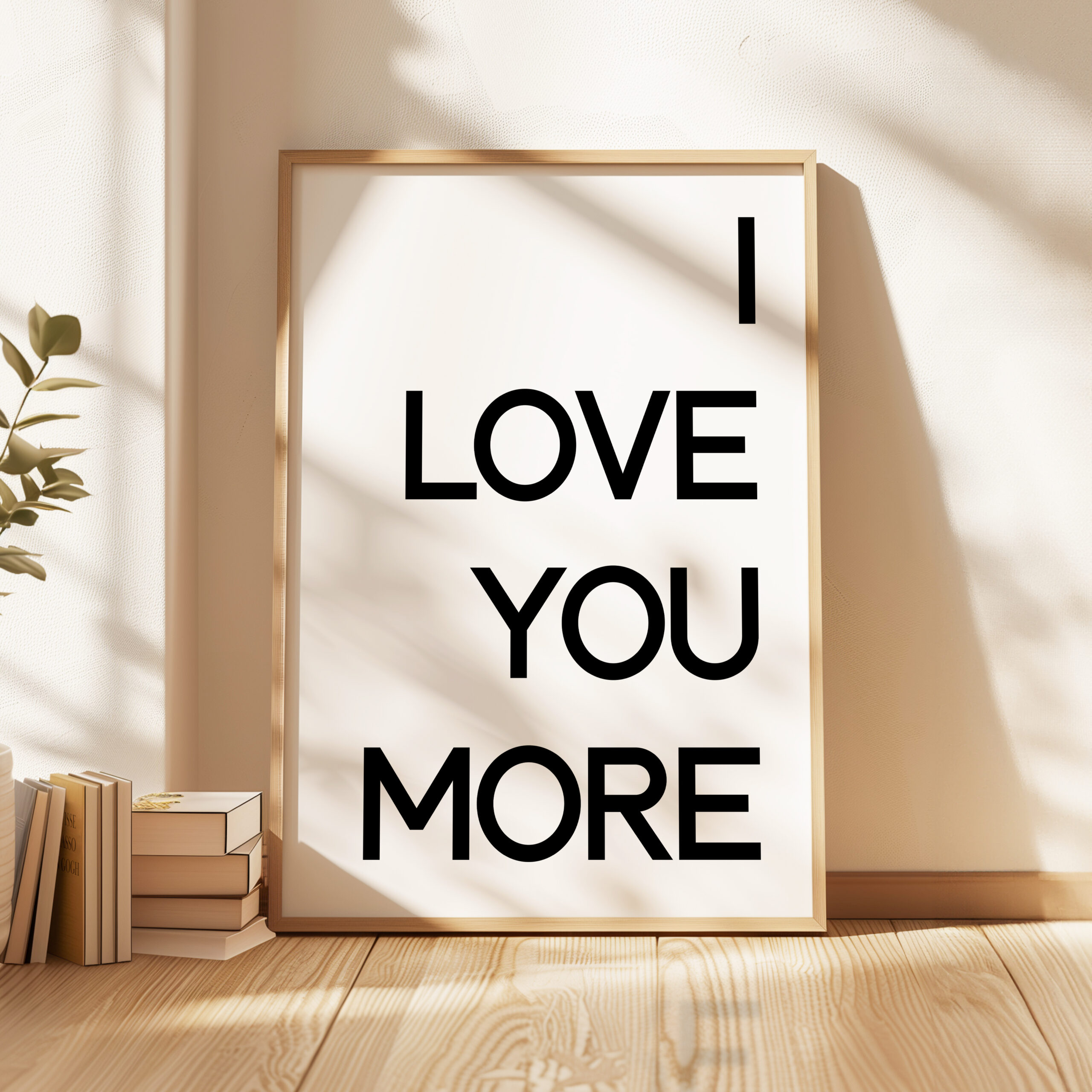 I Love You More Typography Art Print - Image 4