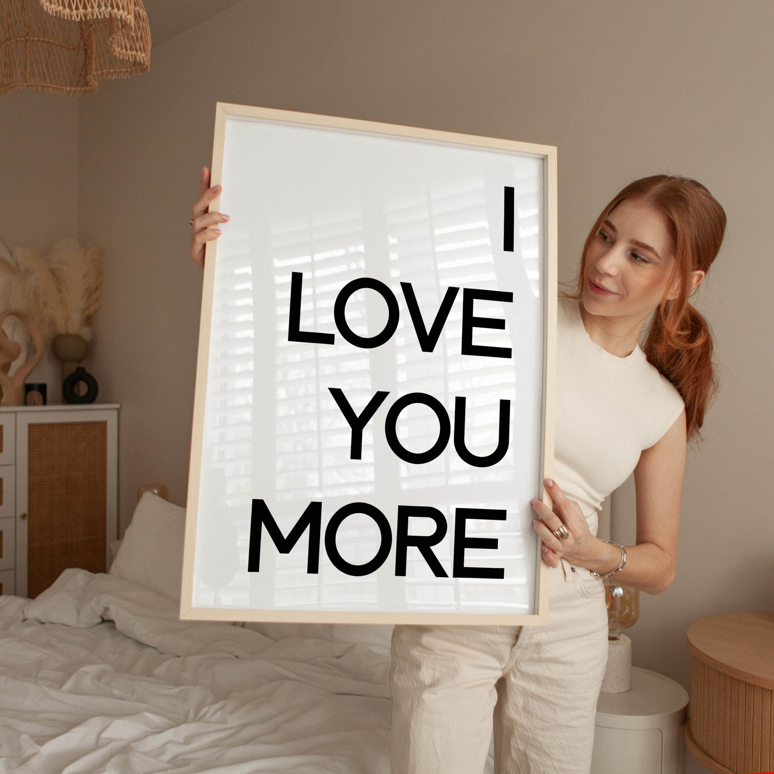 I Love You More Typography Art Print - Image 3