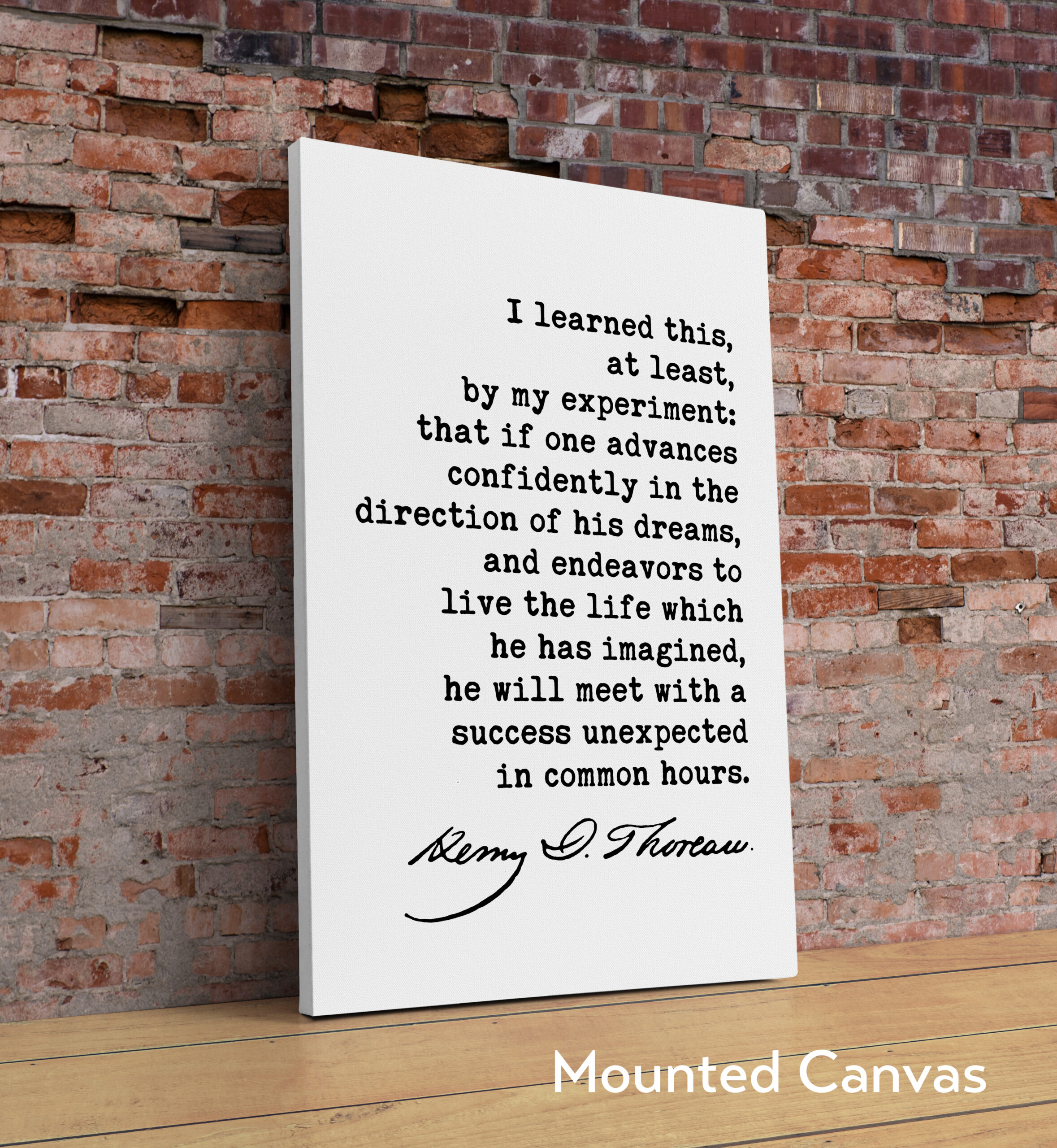 Henry David Thoreau Quote, I learned this, at least, by my experiment ... Typography Art Print - Image 2