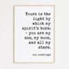Yours is the light by which my spirit's born: you are my sun, my moon, and all my stars. - e.e. cummings Typography Print - Wedding Gift