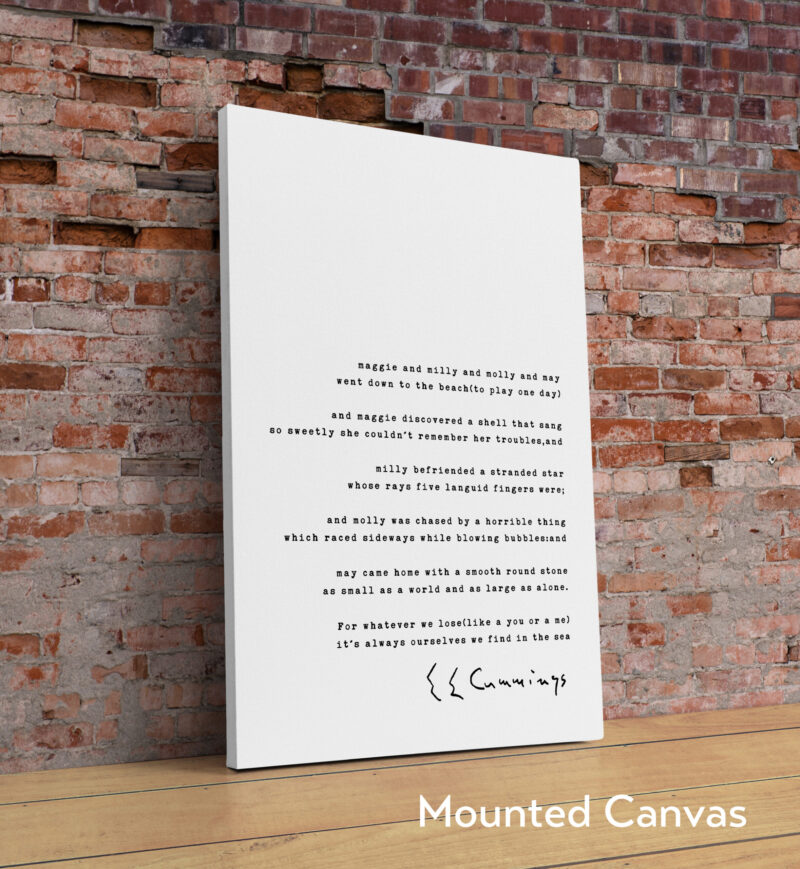 maggie and milly and molly and may. – e.e. cummings Art Print - Poetry - Sea Lovers - Ocean Poems - For whatever we lose like a you or a me - Image 2