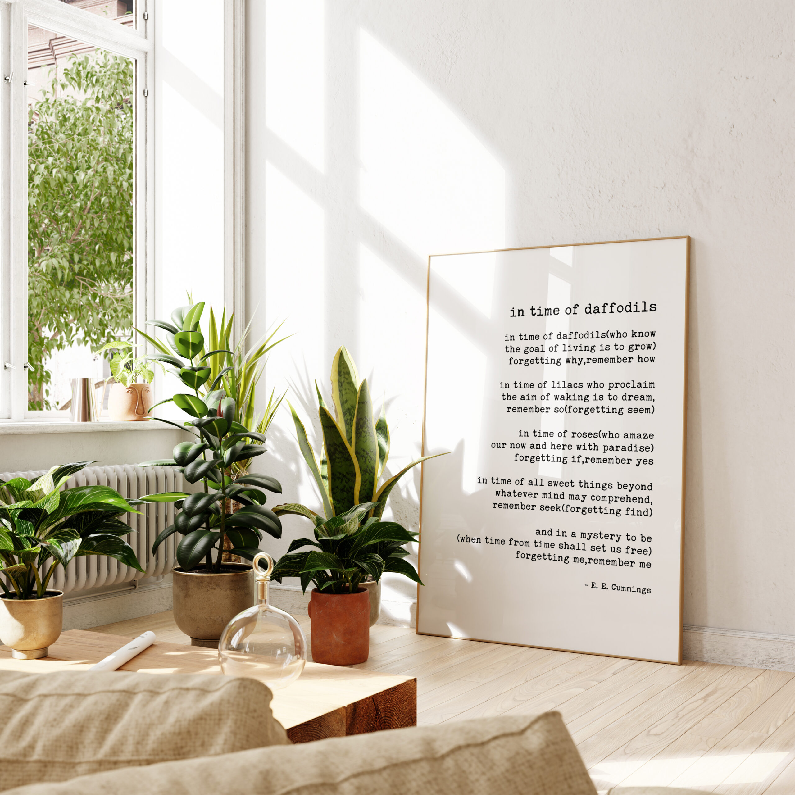 in time of daffodils ― E.E. Cummings Typography Art Print - Image 6