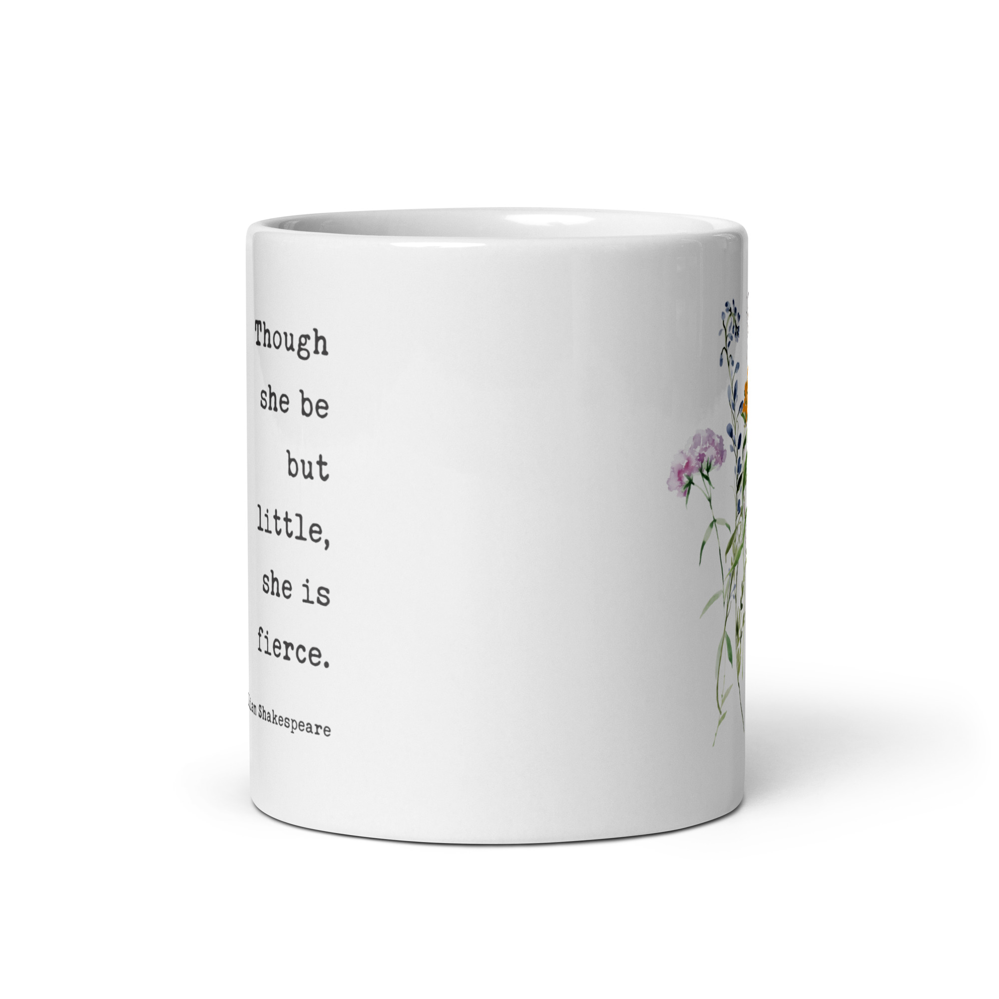Though She Be But Little, She is Fierce Coffee Tea Mug - William Shakespeare Quote - A Midsummer Night's Dream - Image 3
